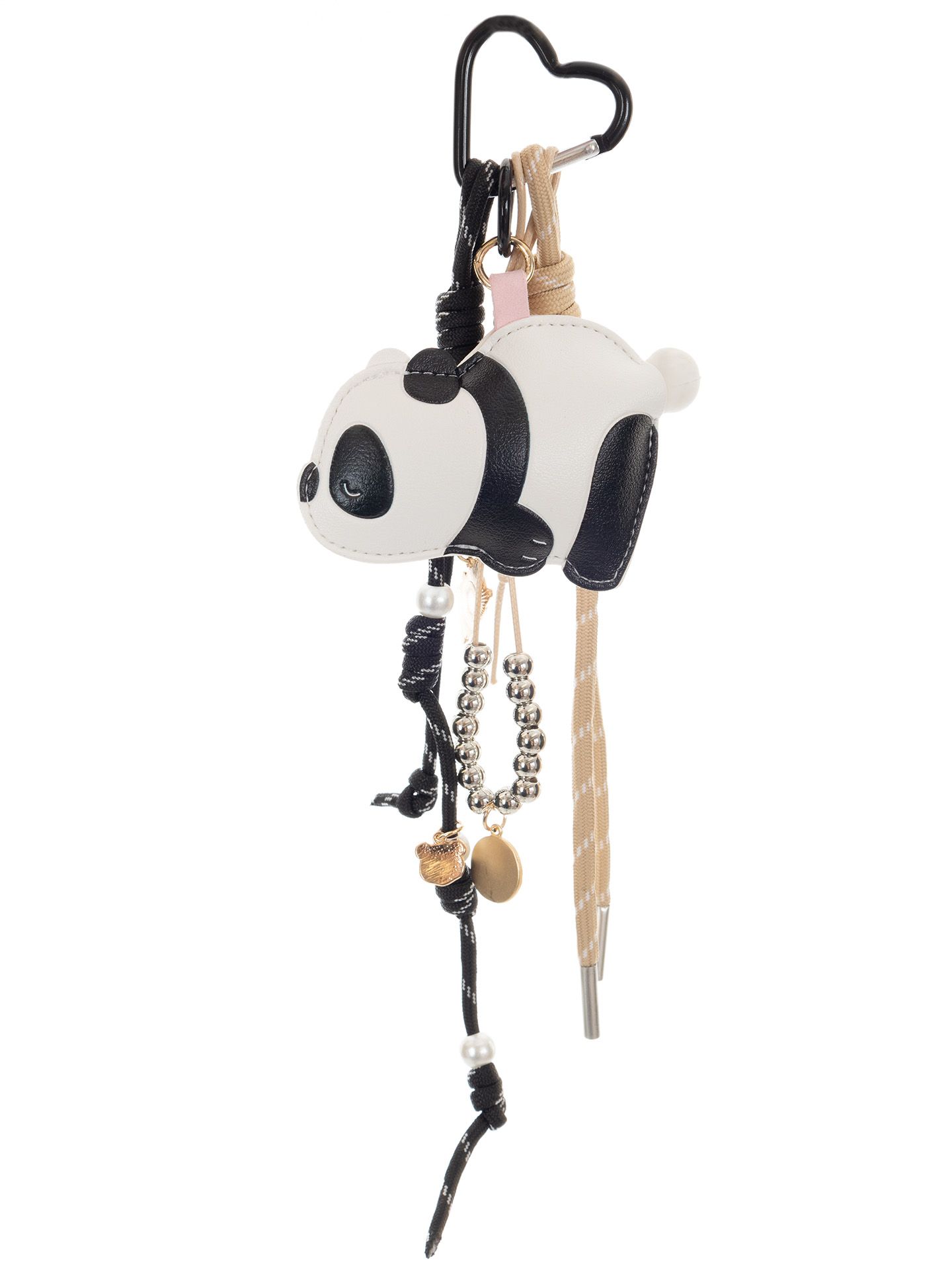 Schijvens mode Sleutelhanger Panda Charm Zwart-wit 00082075-7900