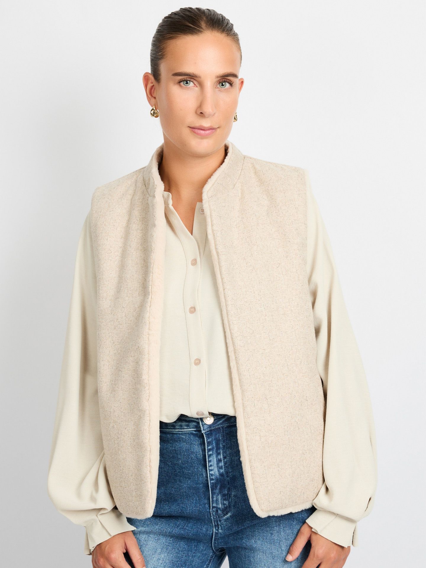 C&S The Label Gilet Gabrielle Beige 00082118-5200