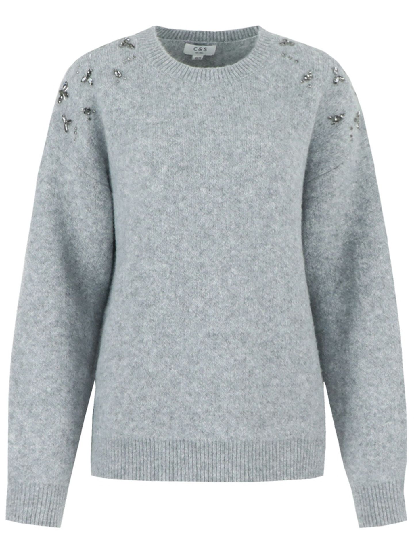 C&S The Label Trui Kirsten Grijs 00082125-7300