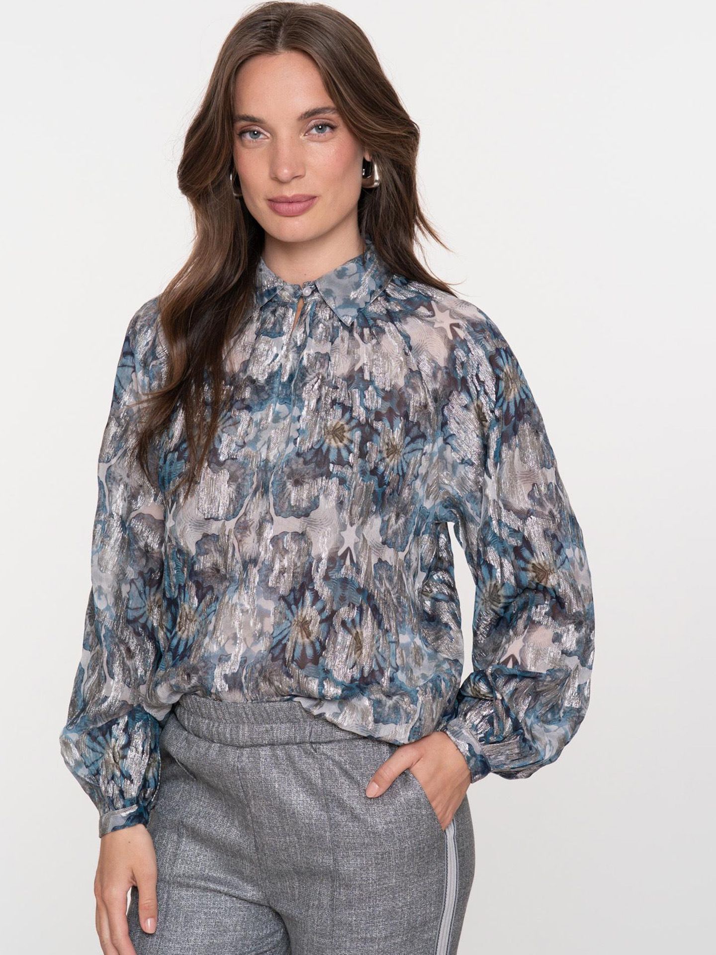 Geisha Blouse Evi Grijs 00082185-7300