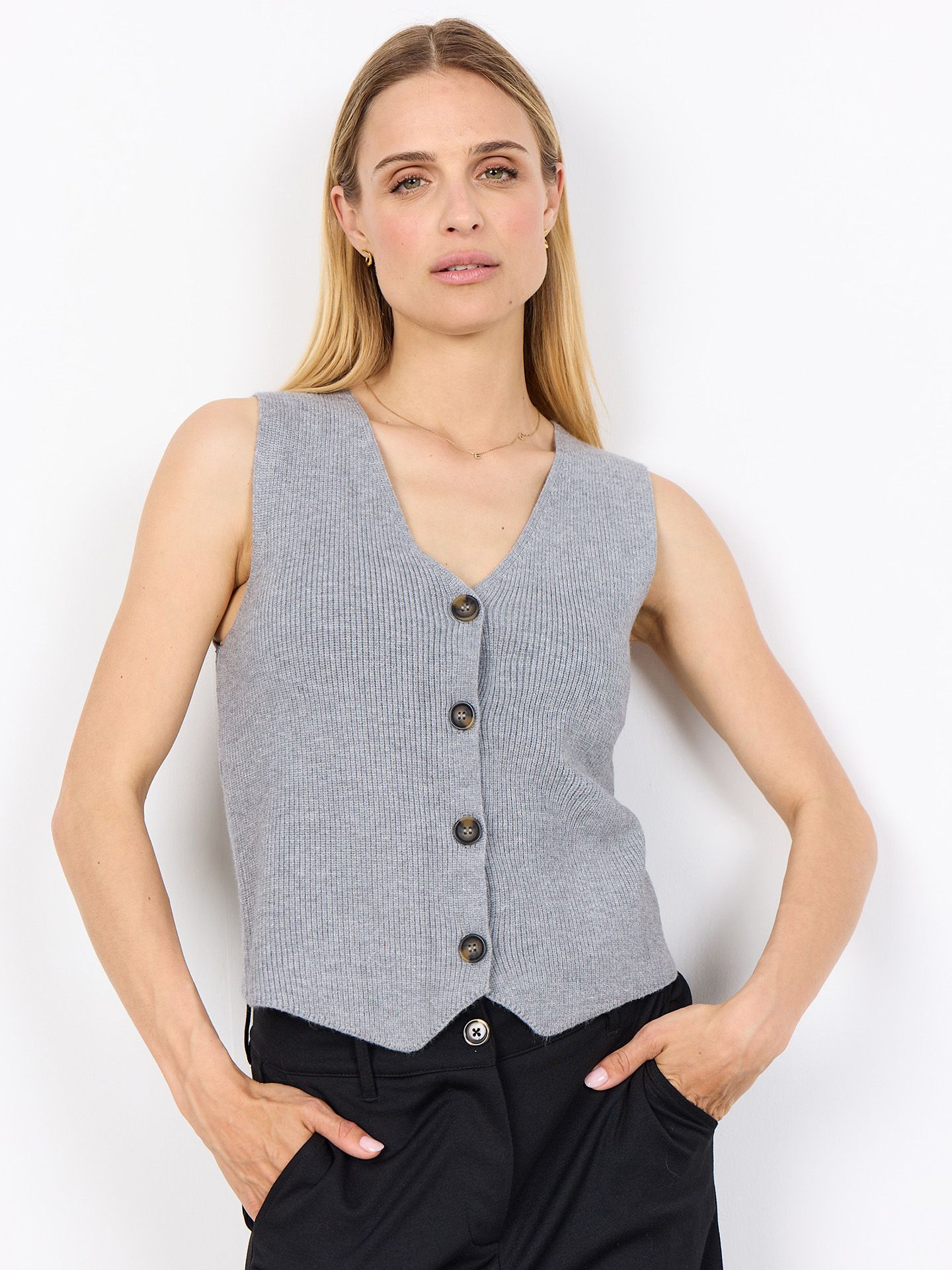Soyaconcept Gilet Kanita  Grijs 00082237-7300