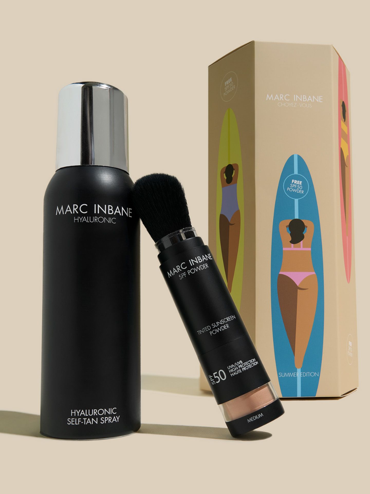 Marc Inbane Hyaluronic Self-Tan Spray pakket Zwart 00082292-7500