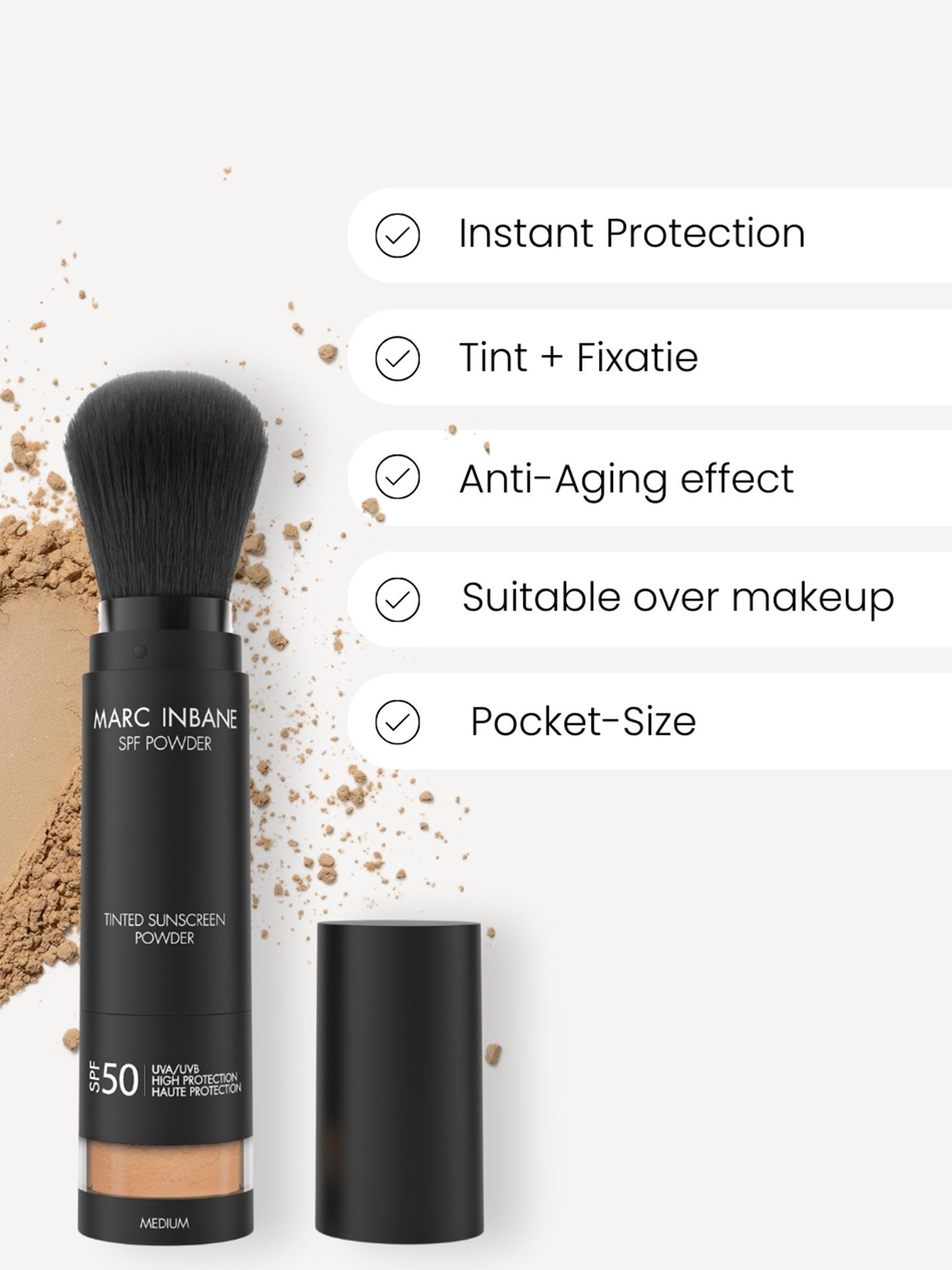Marc Inbane SPF powder  Zwart 00082294-7500