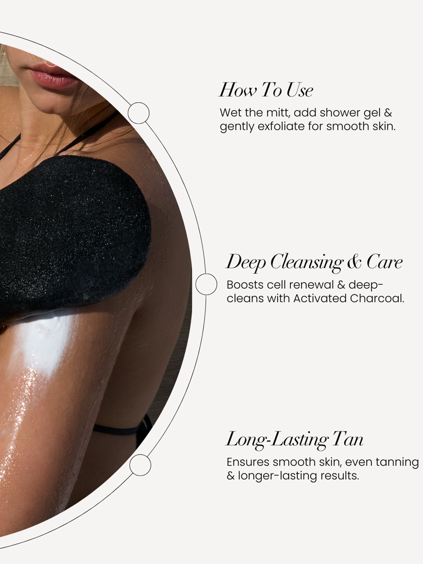Marc Inbane Exfoliating Mitt Zwart 00082298-7500
