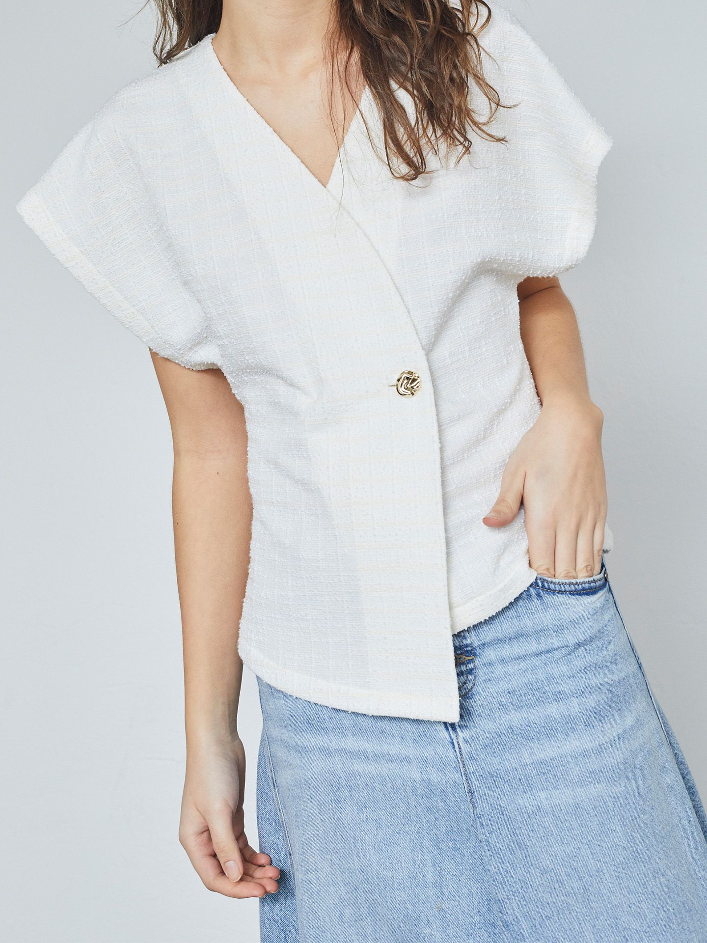 Sisters Point Gilet Evela Off white 00082316-5050