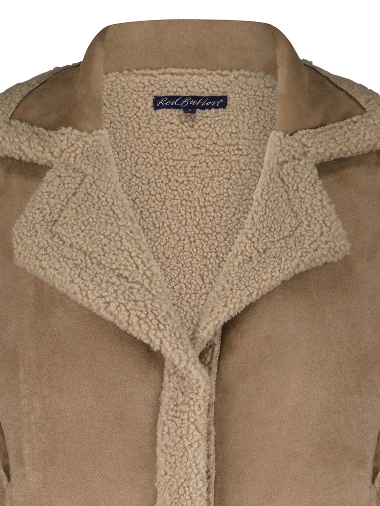 Red Button Vest Elke Beige 00082339-5200