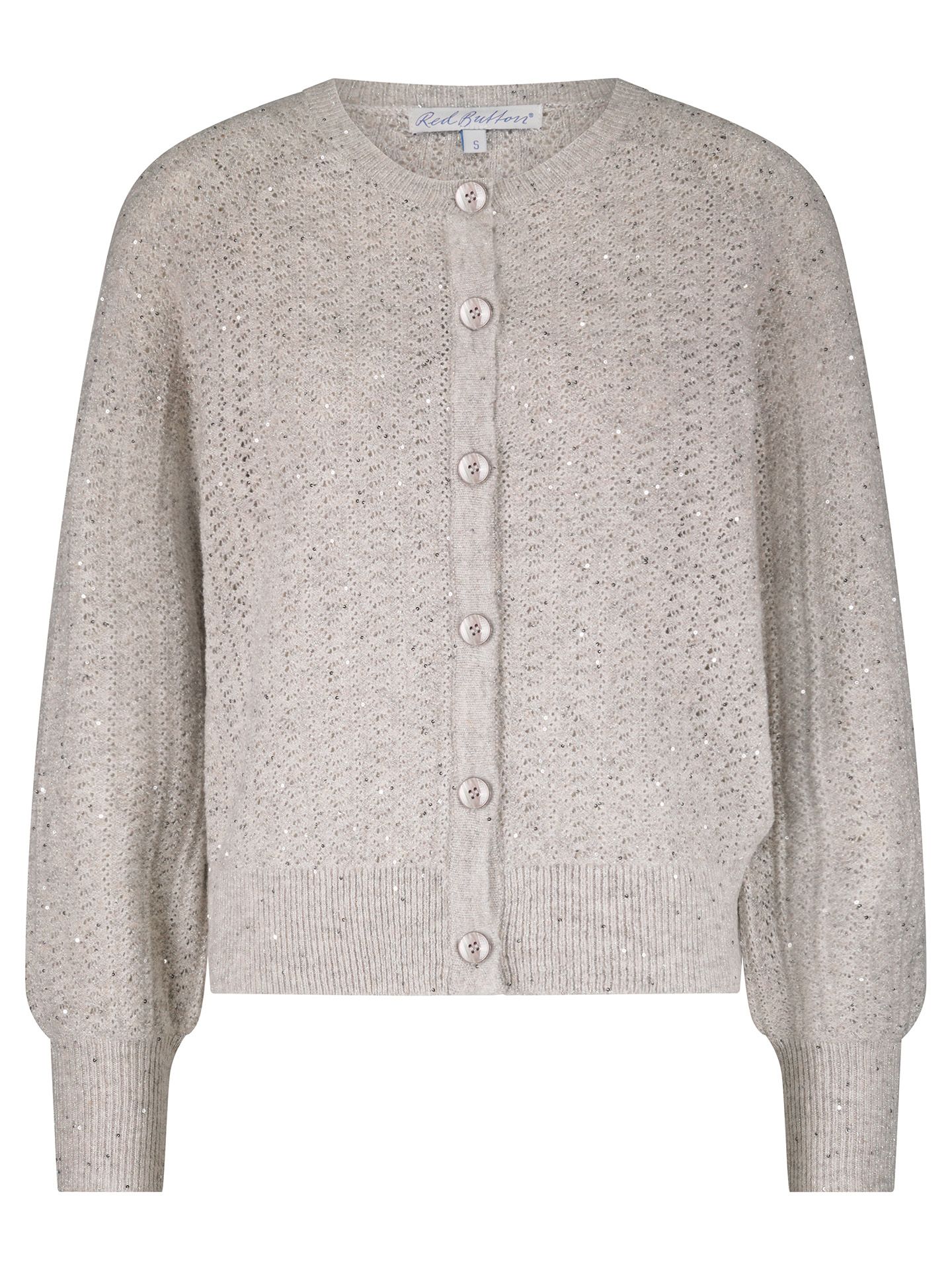 Red Button Vest Cardigan Beige 00082345-5200