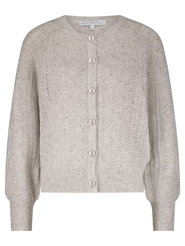 Red Button Vest Cardigan Beige 2900078795052