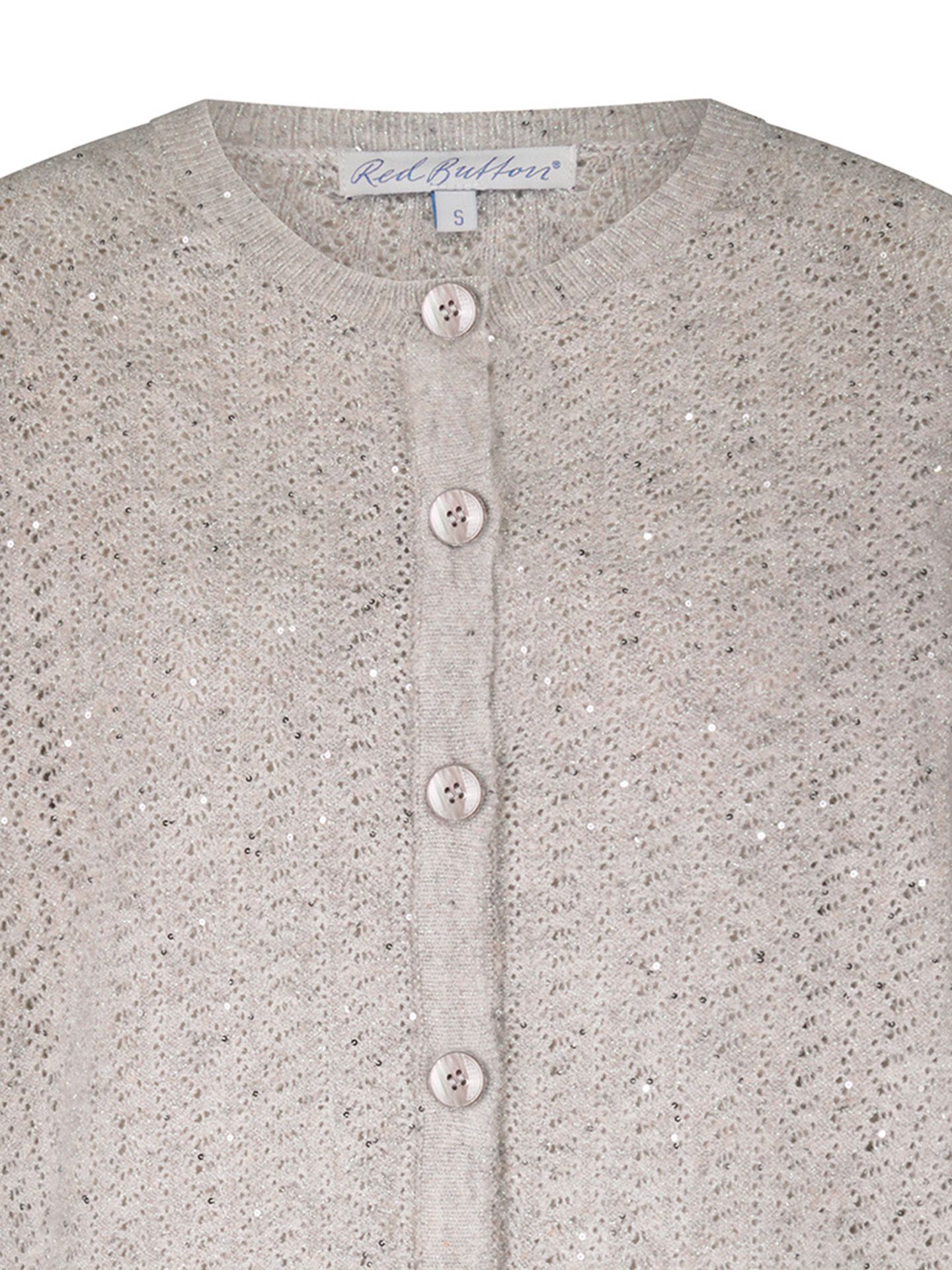 Red Button Vest Cardigan Beige 00082345-5200