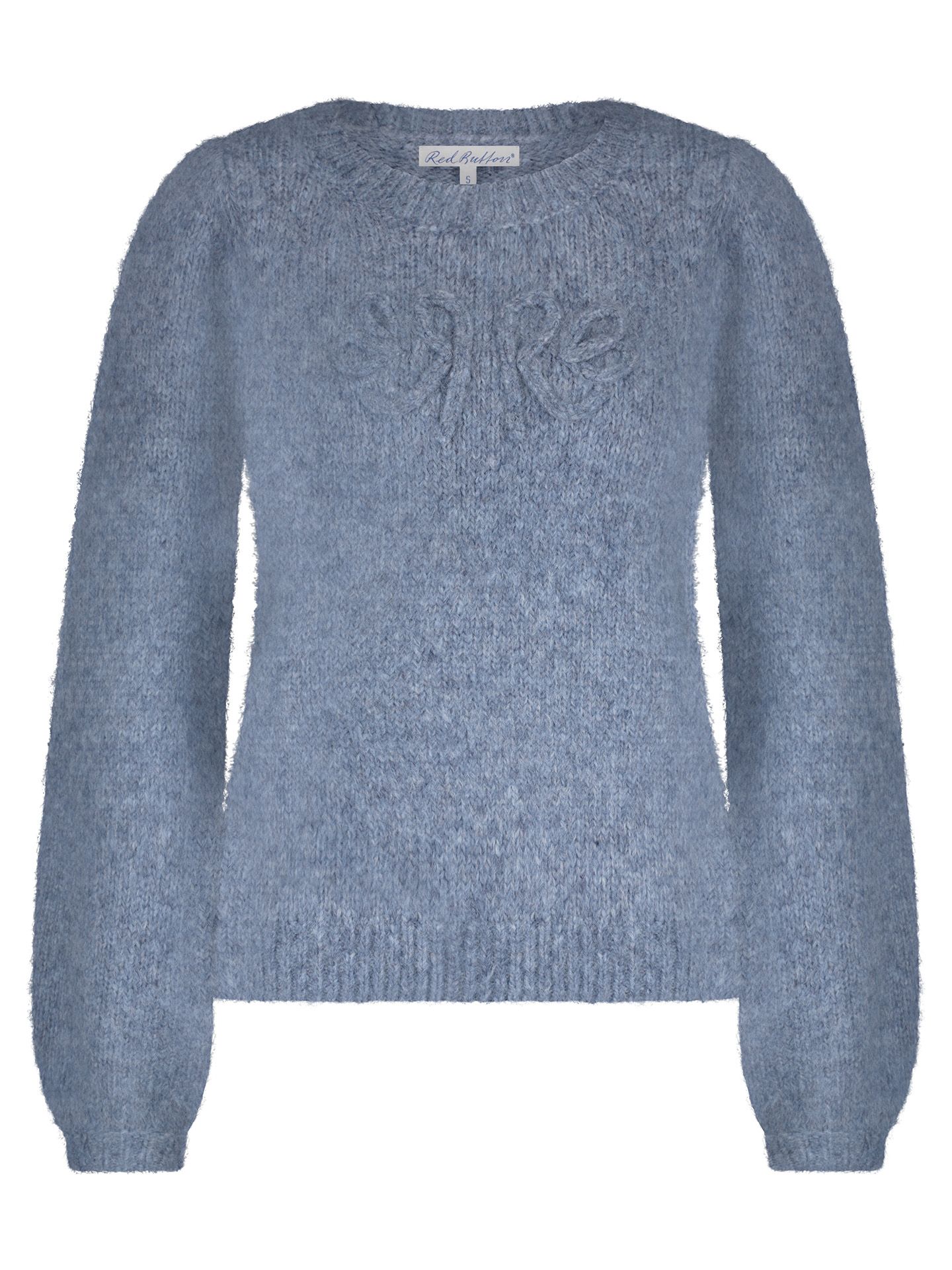 Red Button Sweater Larissa  Blauw 00082347-1350