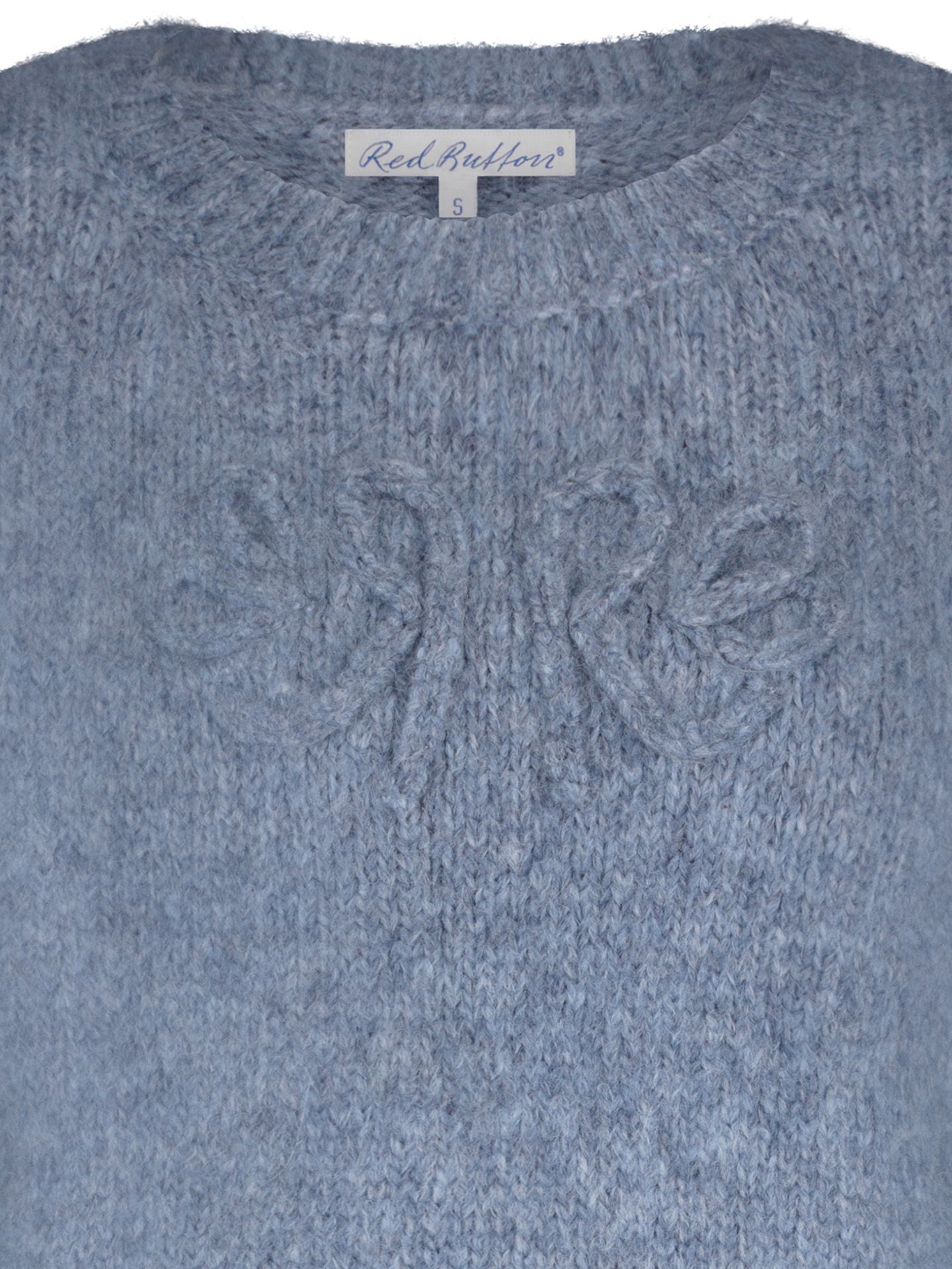Red Button Sweater Larissa Blauw 00082347-1350