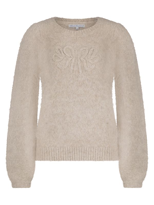 Red Button Sweater Larissa  Beige 2900078154033