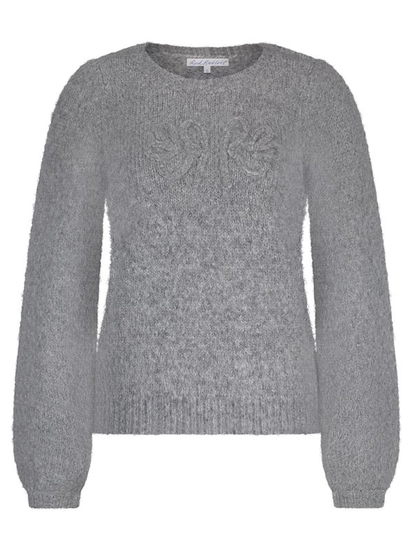 Red Button Sweater Larissa  Grijs 2900078152046