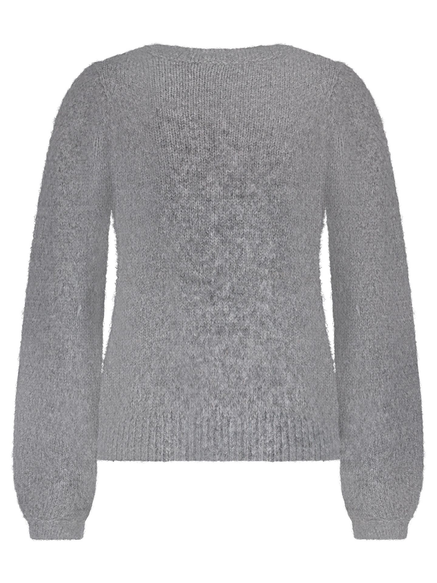 Red Button Sweater Larissa Grijs 00082347-7300