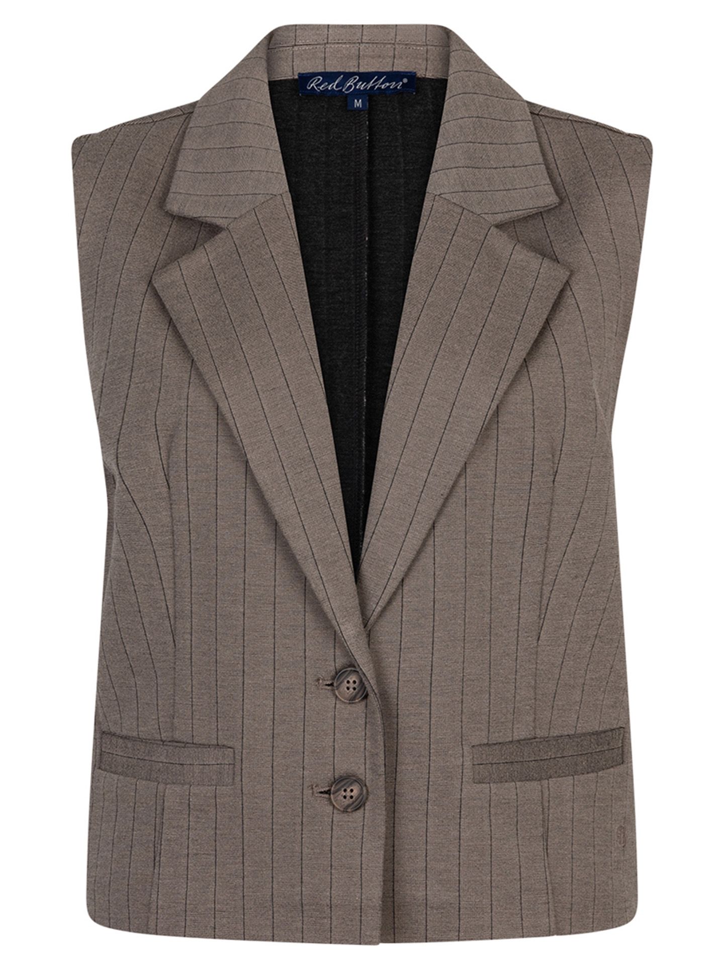 Red Button Gilet Waistcoat Taupe 00082353-5500