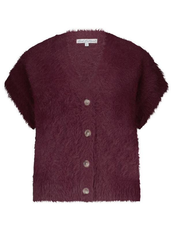 Red Button Vest Fuzzy Rood 2900078198037