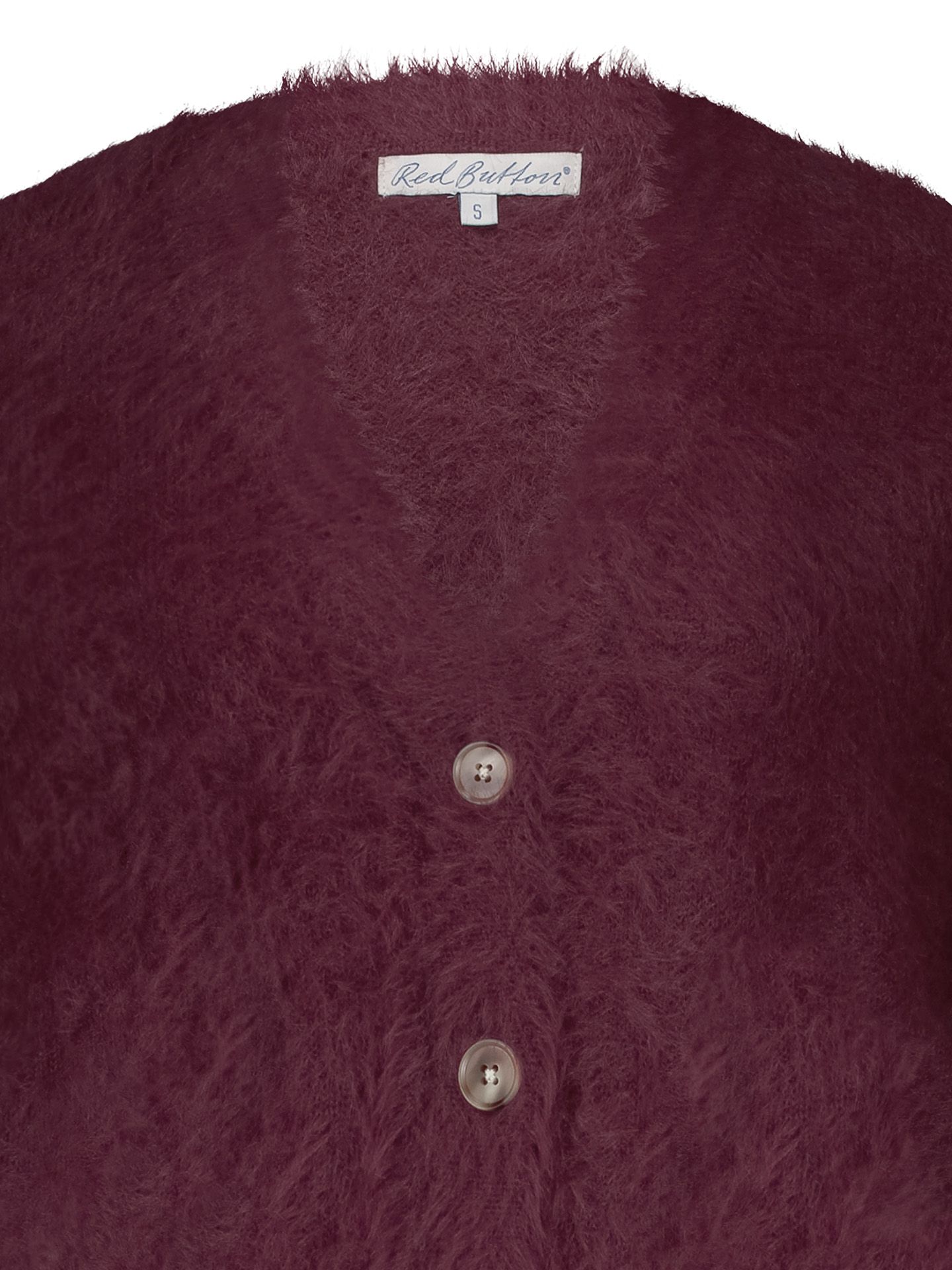 Red Button Vest Fuzzy Rood 00082372-3600