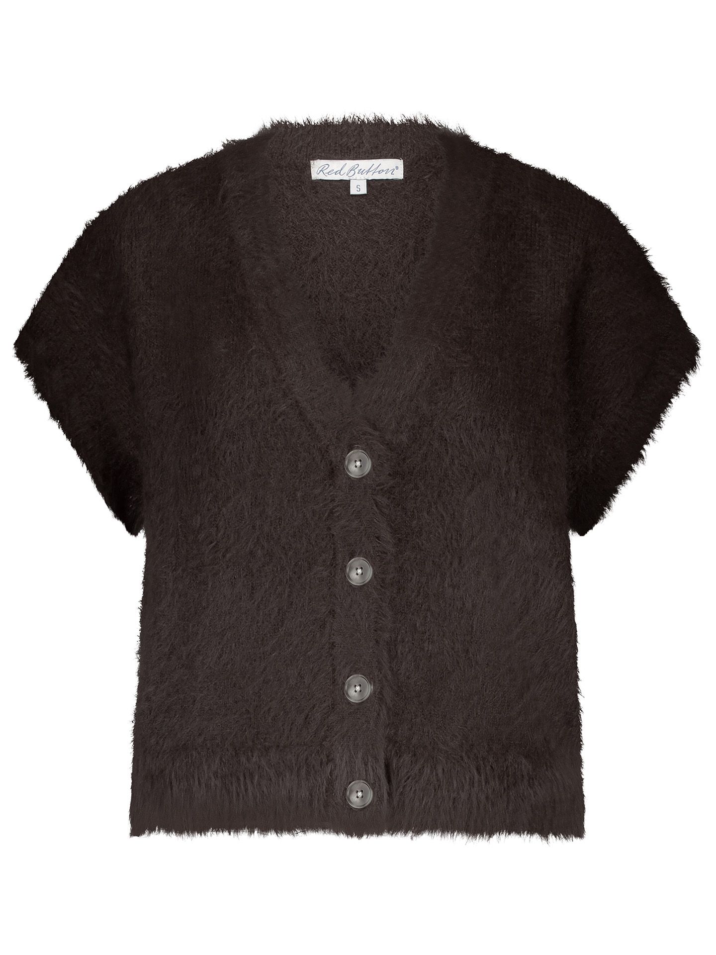 Red Button Vest Fuzzy Groen 2900078197030