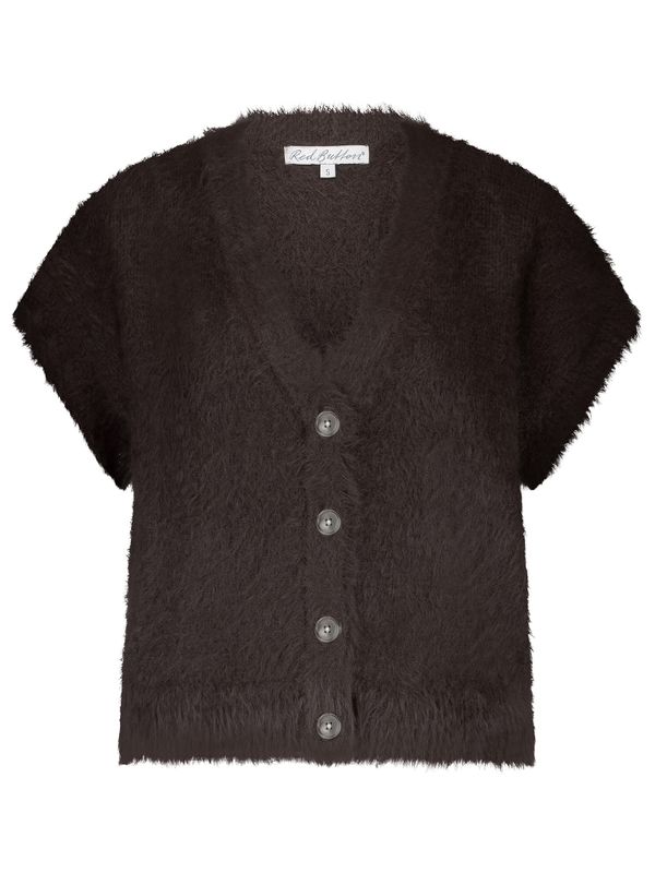 Red Button Vest Fuzzy Bruin 2900078196033