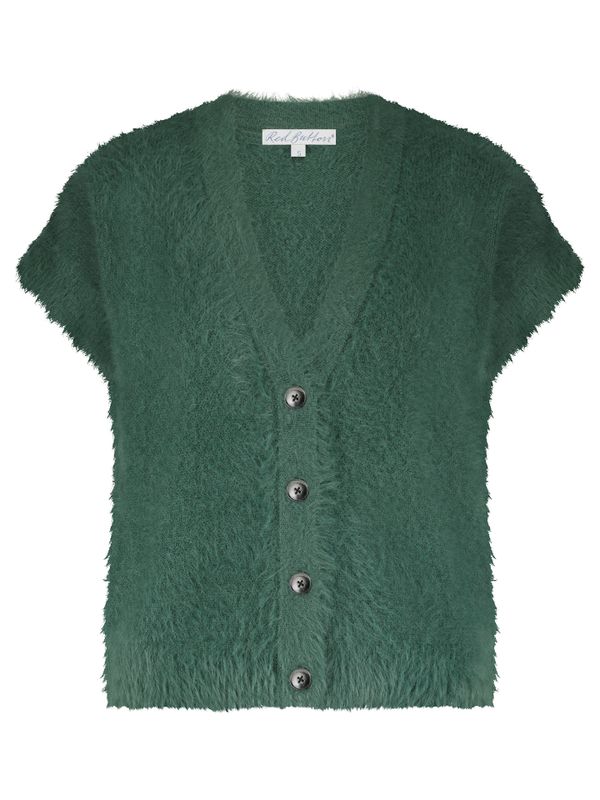Red Button Vest Fuzzy Groen 2900078197030
