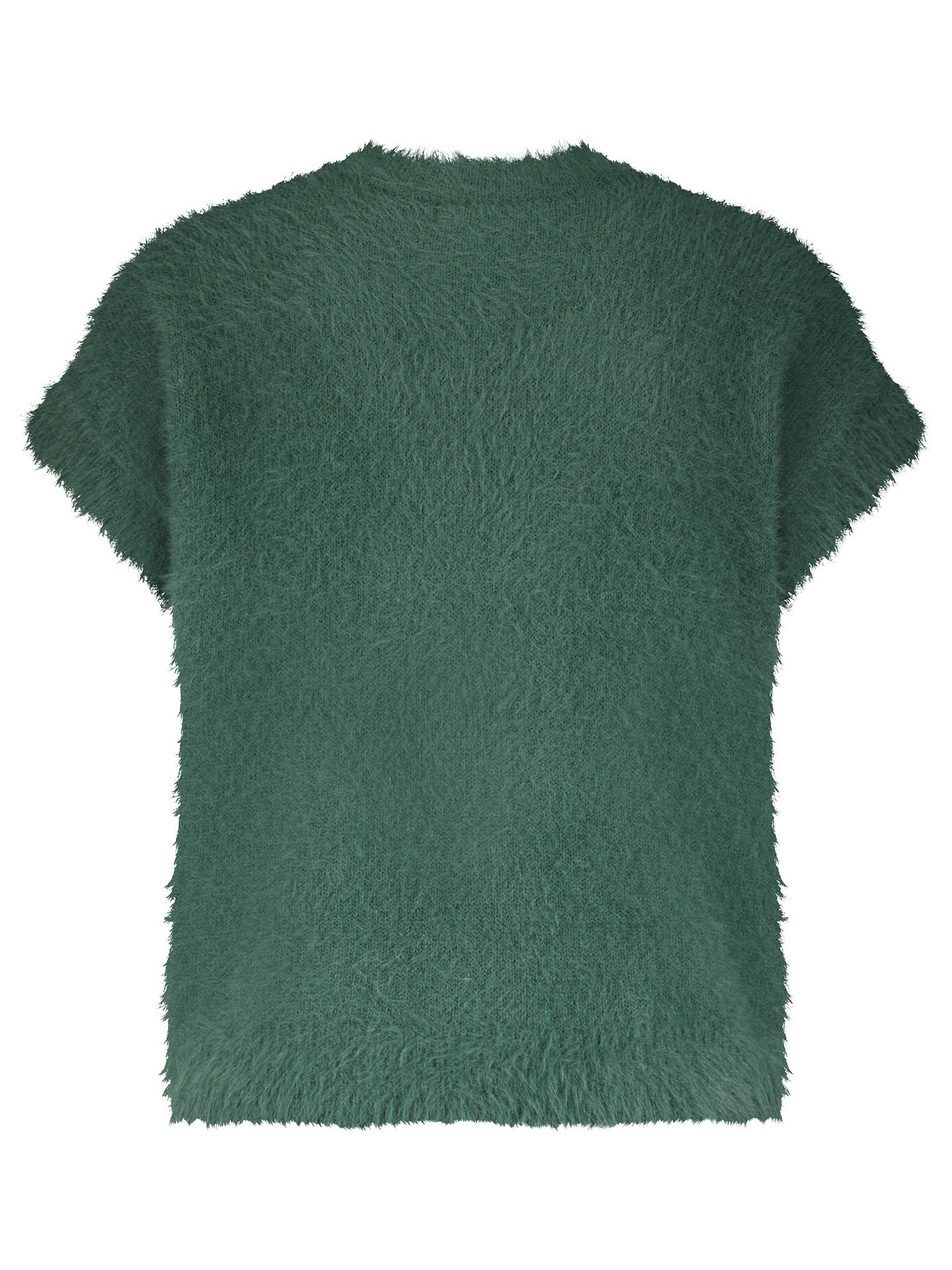 Red Button Vest Fuzzy Groen 00082372-6500