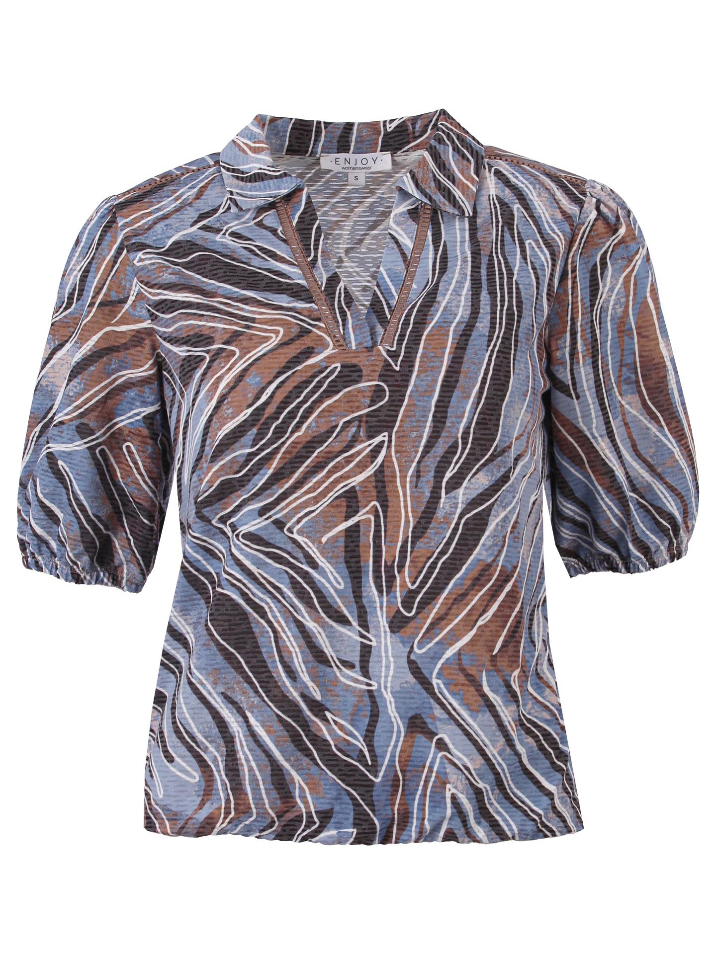 Enjoy Womenswear Shirt Gerda Blauw 00082499-1850