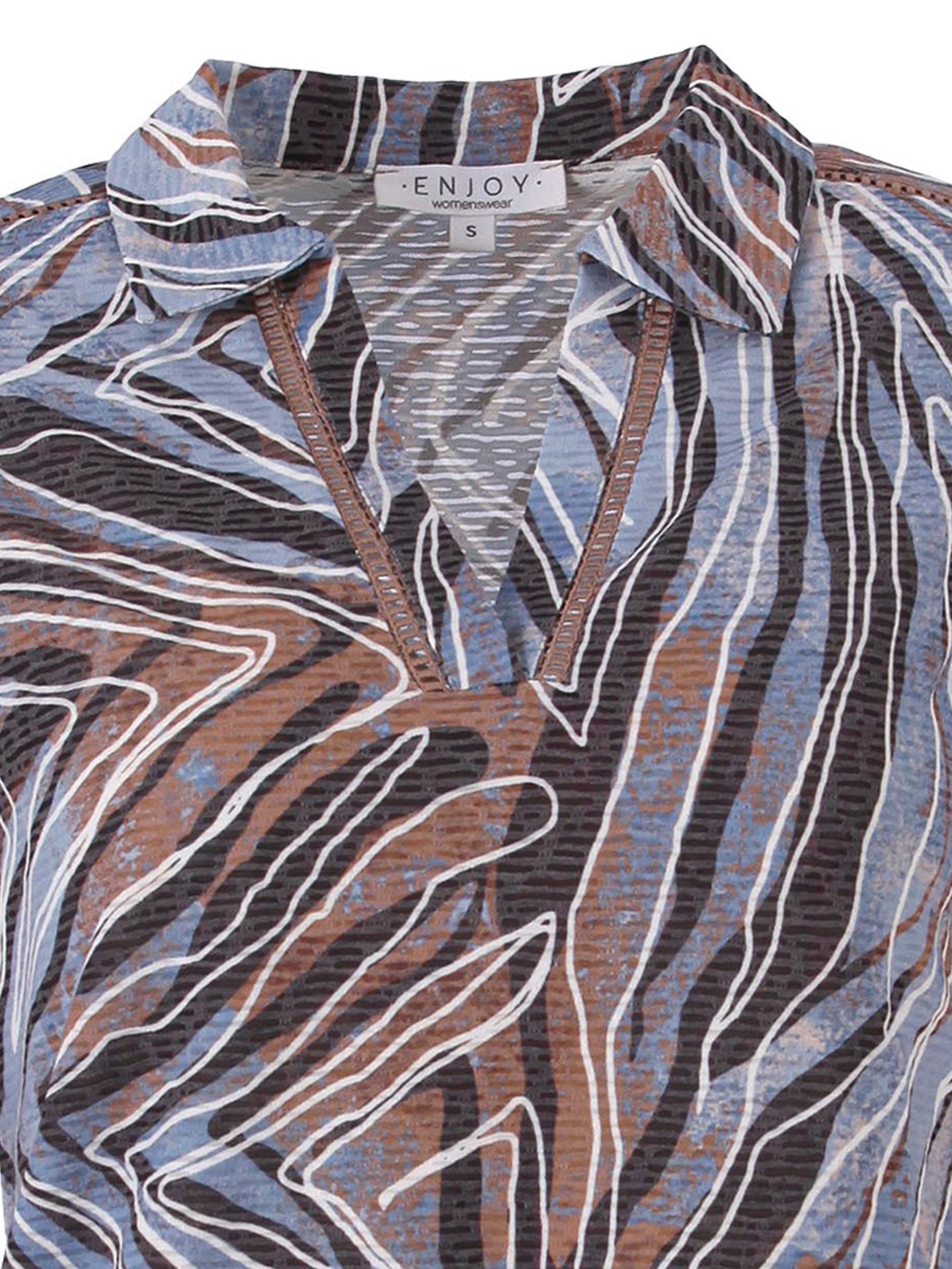 Enjoy Womenswear Shirt Gerda Blauw 00082499-1850