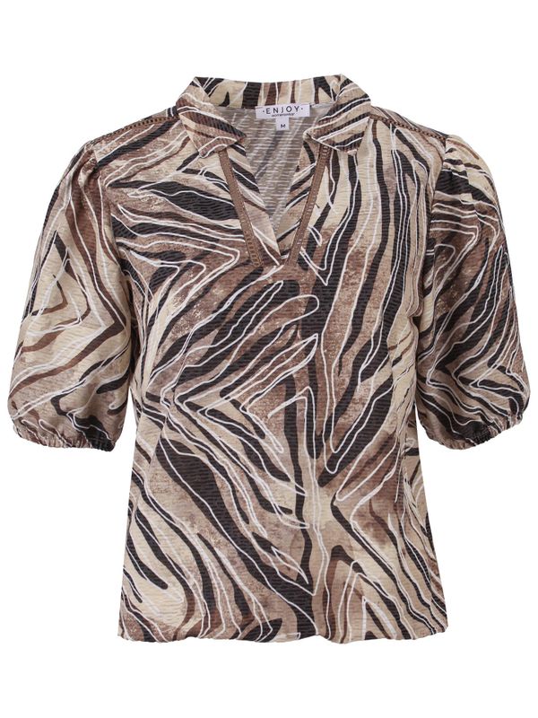 Enjoy Womenswear Shirt Gerda Taupe 2900078408020