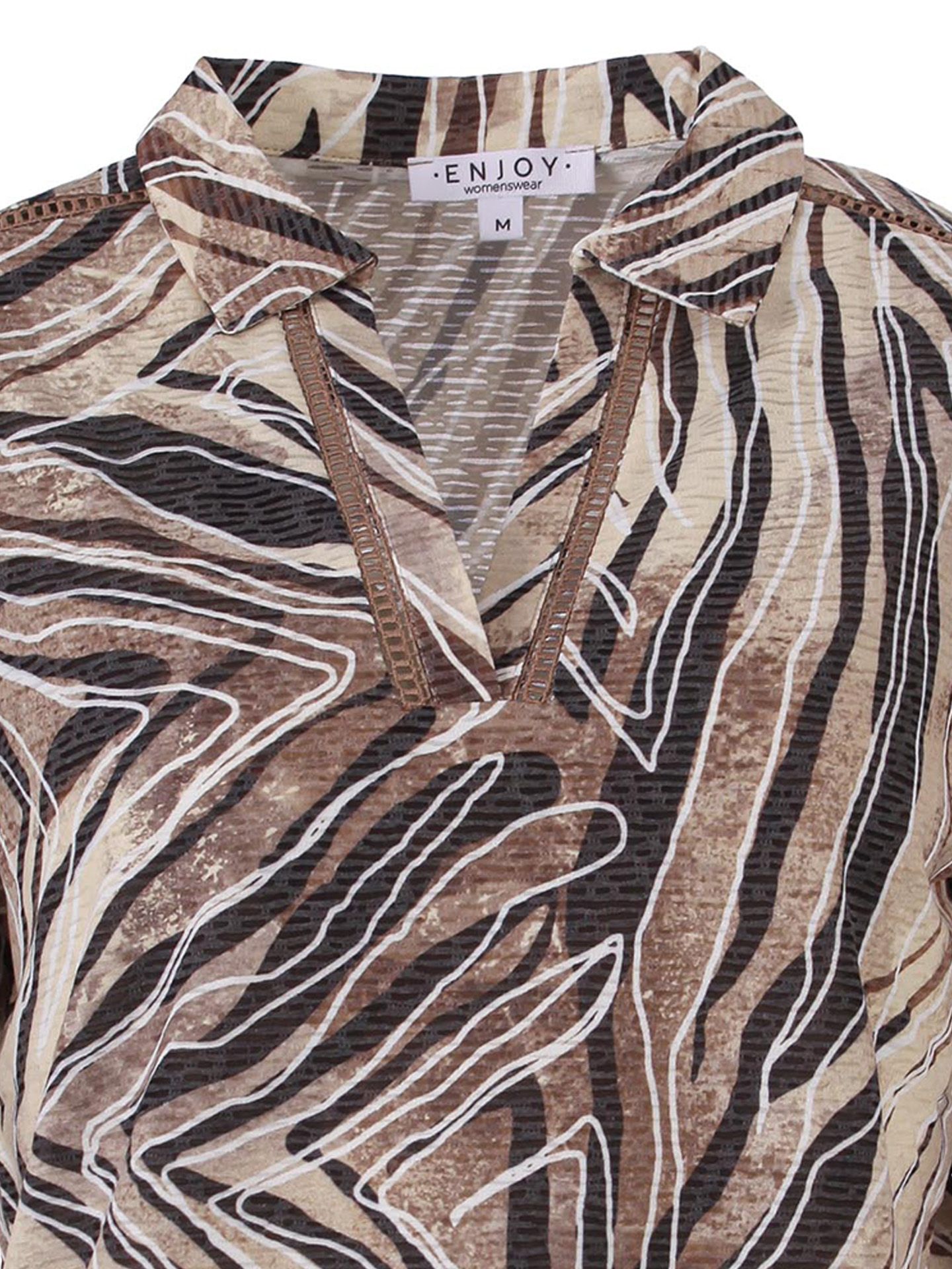Enjoy Womenswear Shirt Gerda Taupe 00082499-5500