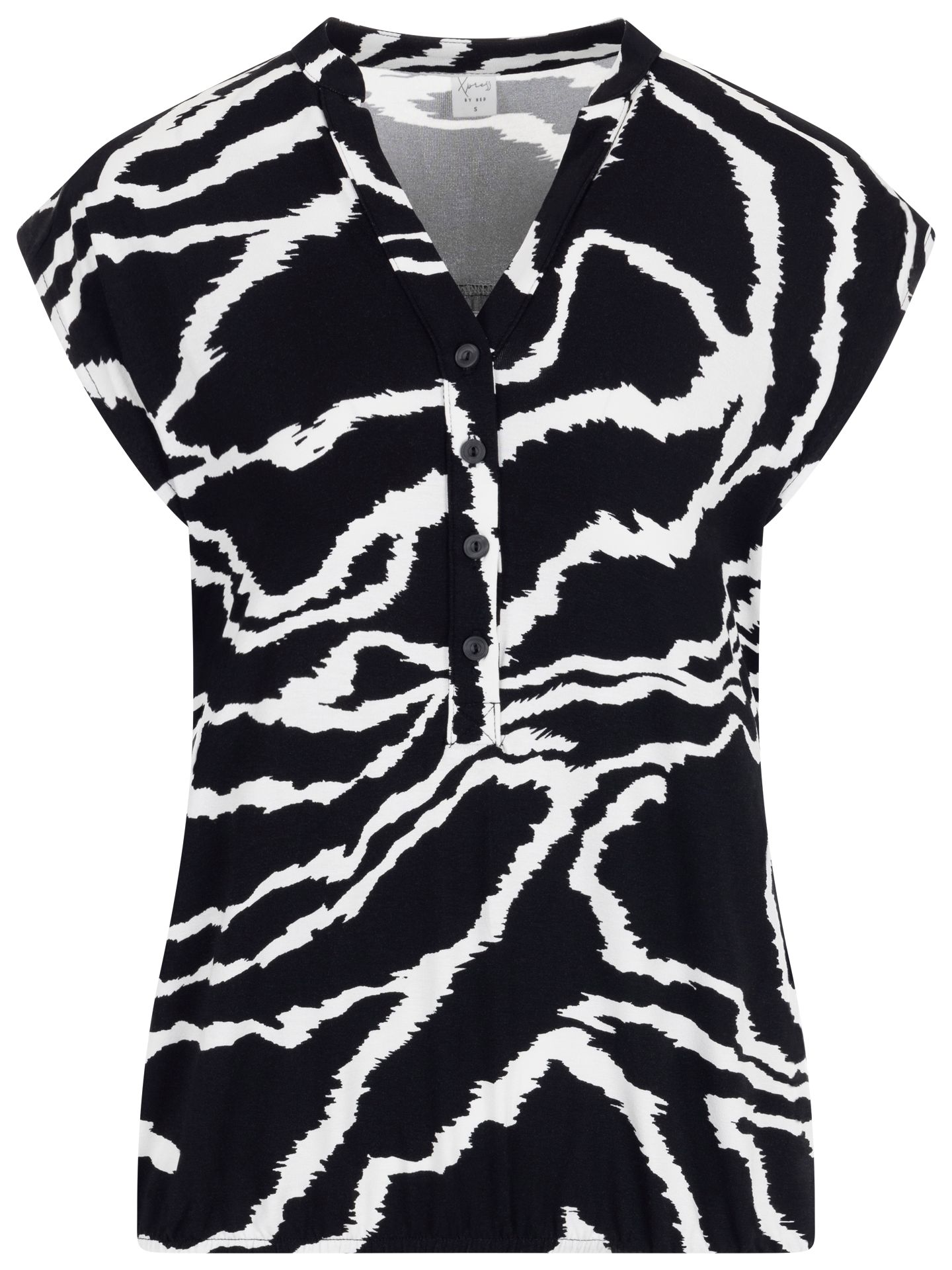 NED Shirt Lucie  Zwart-wit 00082560-7900
