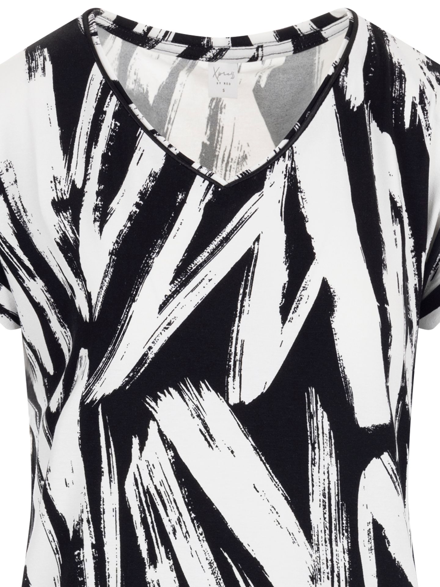 NED Shirt Nox Zwart-wit 00082561-7900