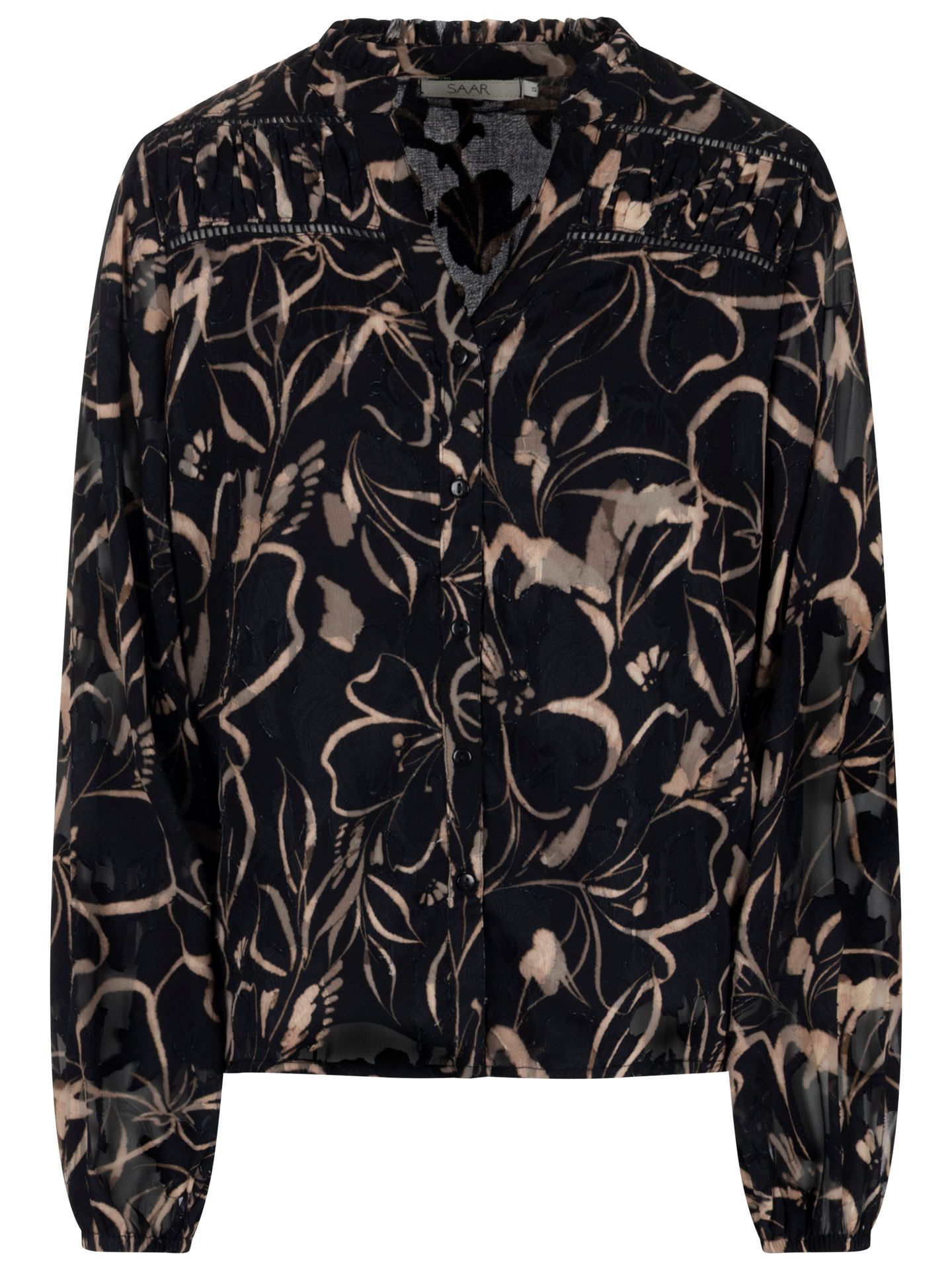 SAAR Blouse Resi Zwart 2900078544032
