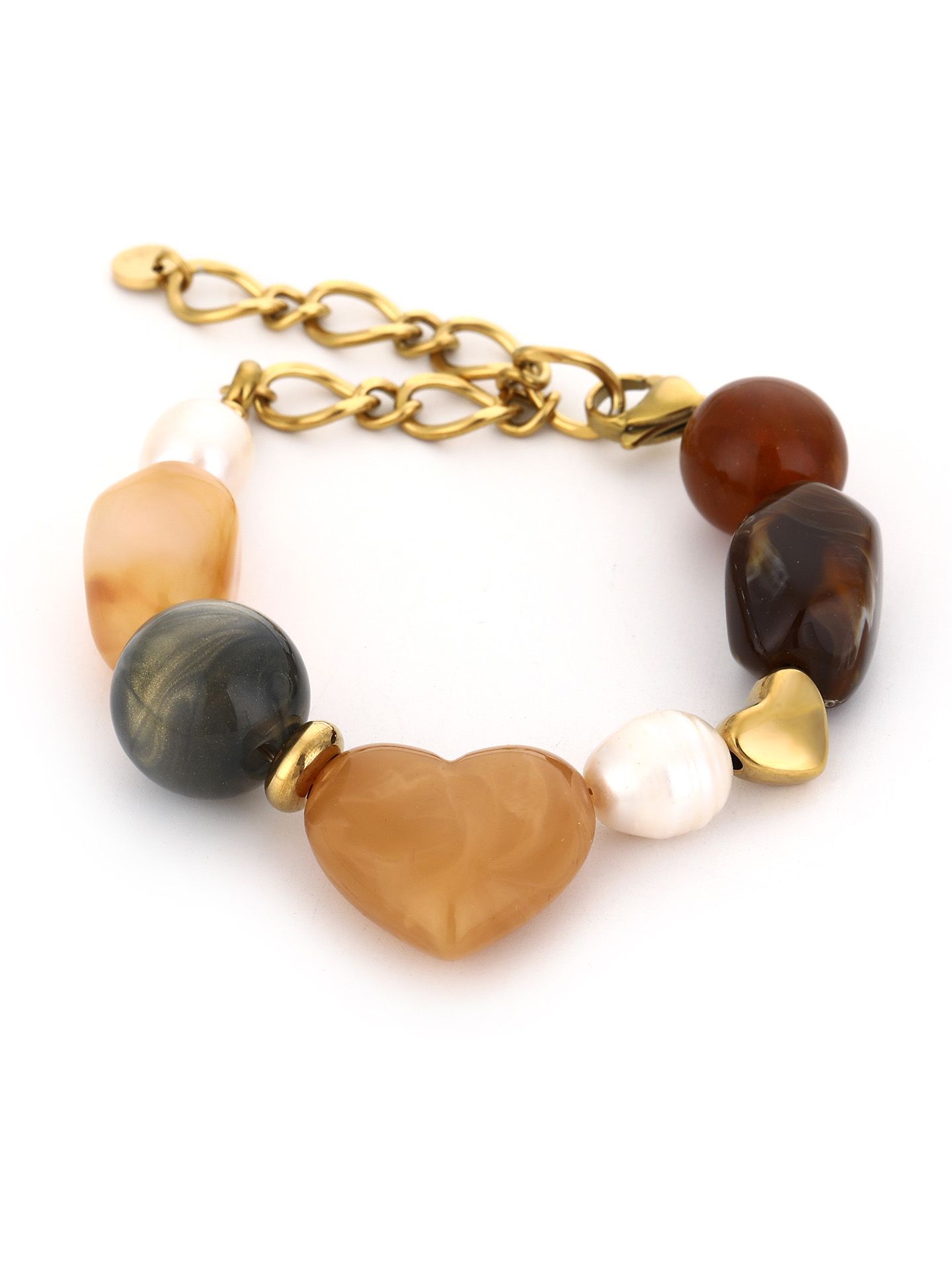 Schijvens mode Armband Jojo  Camel 00082620-5300