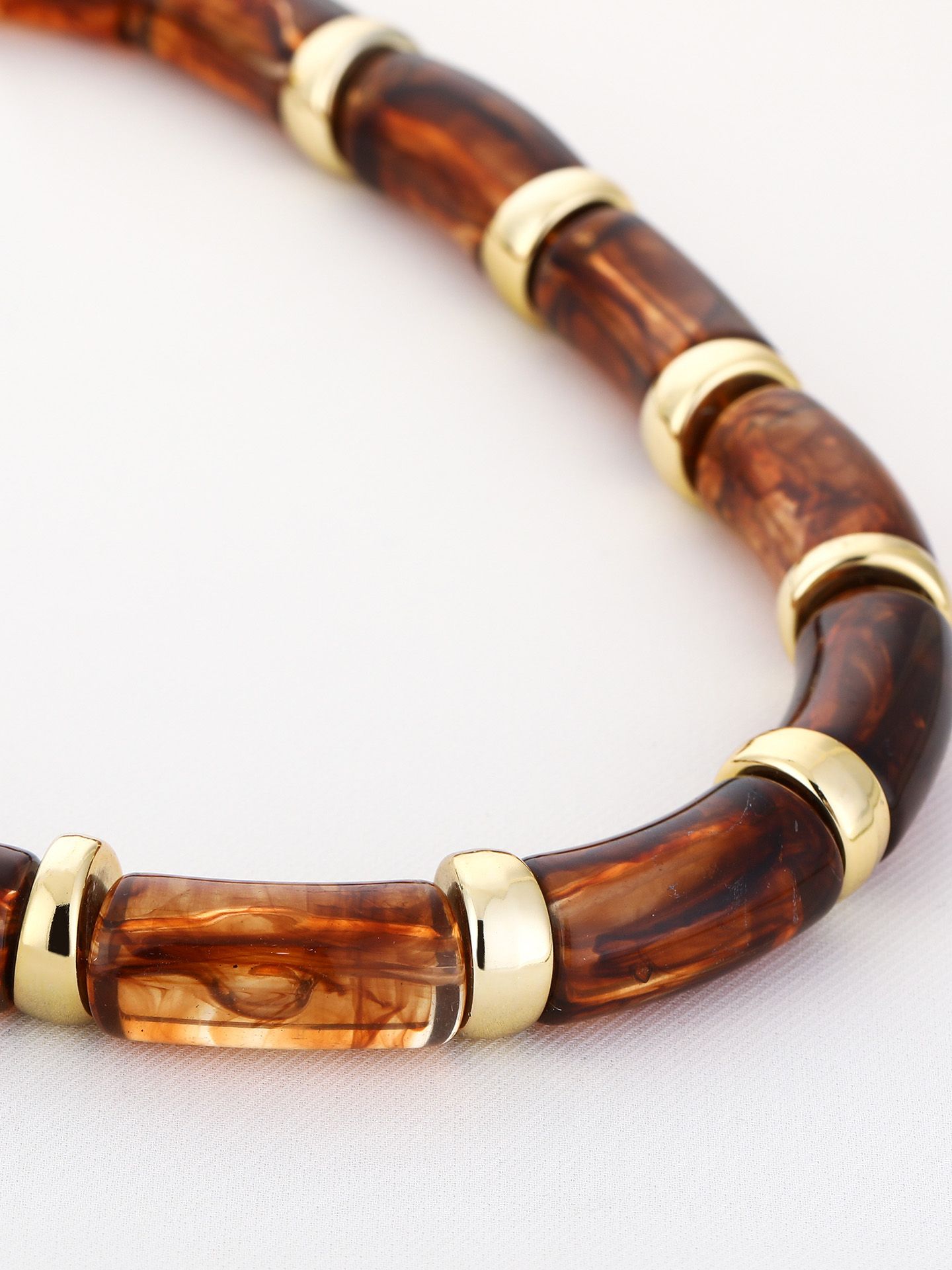 Schijvens mode Ketting Jooske Bruin 00082623-5801