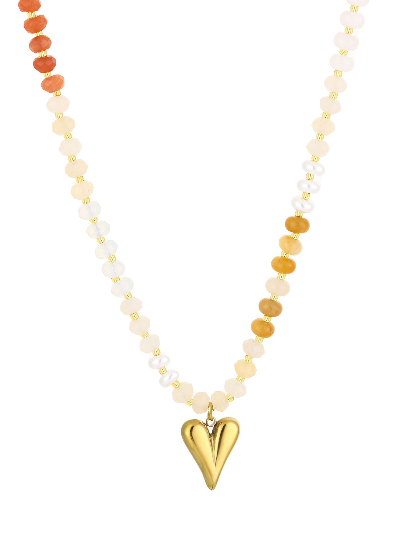 Schijvens mode Ketting Joanna  Beige 00082626-5200