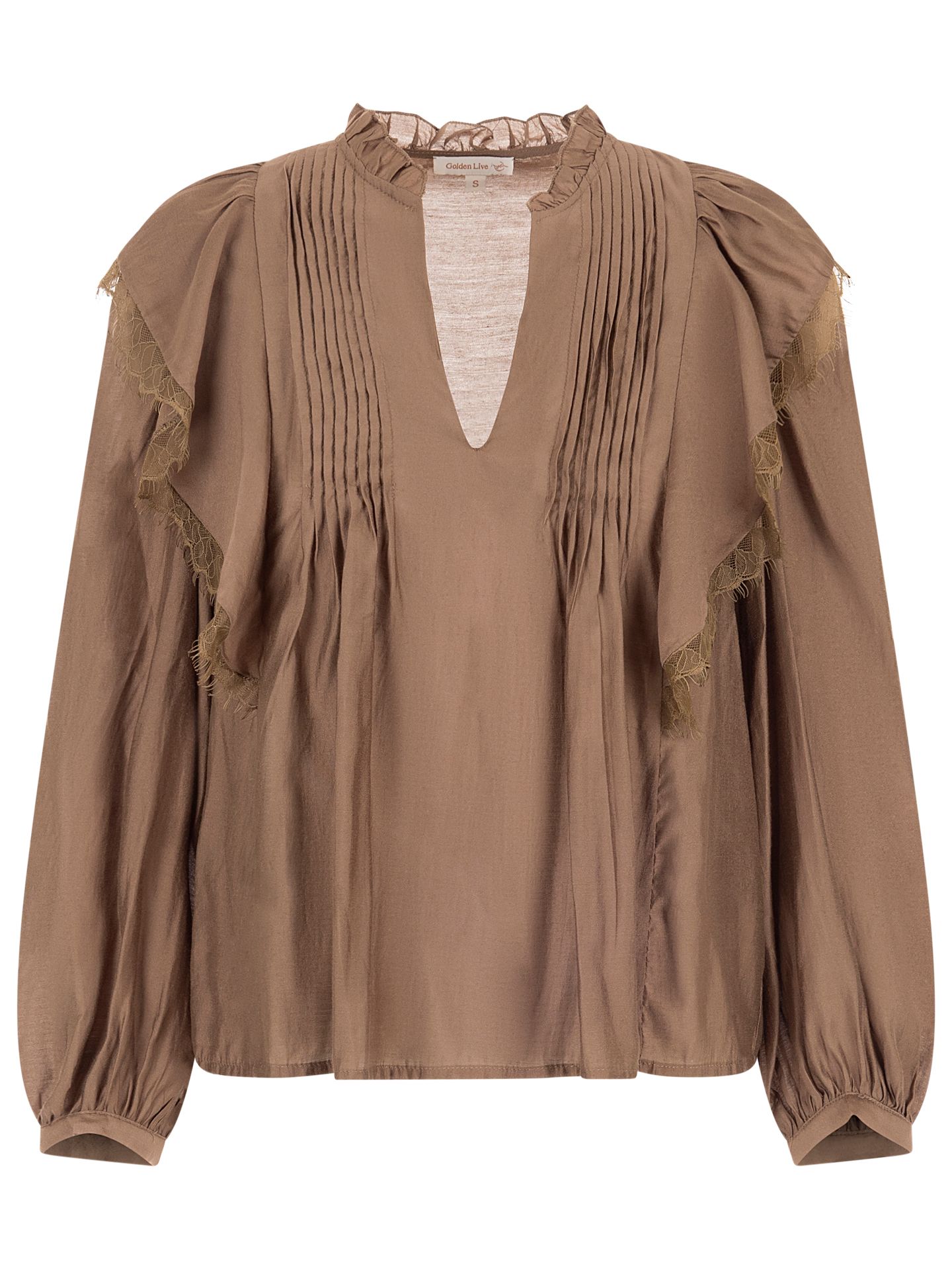 Golden live Blouse Aafje  Taupe 2900078669025