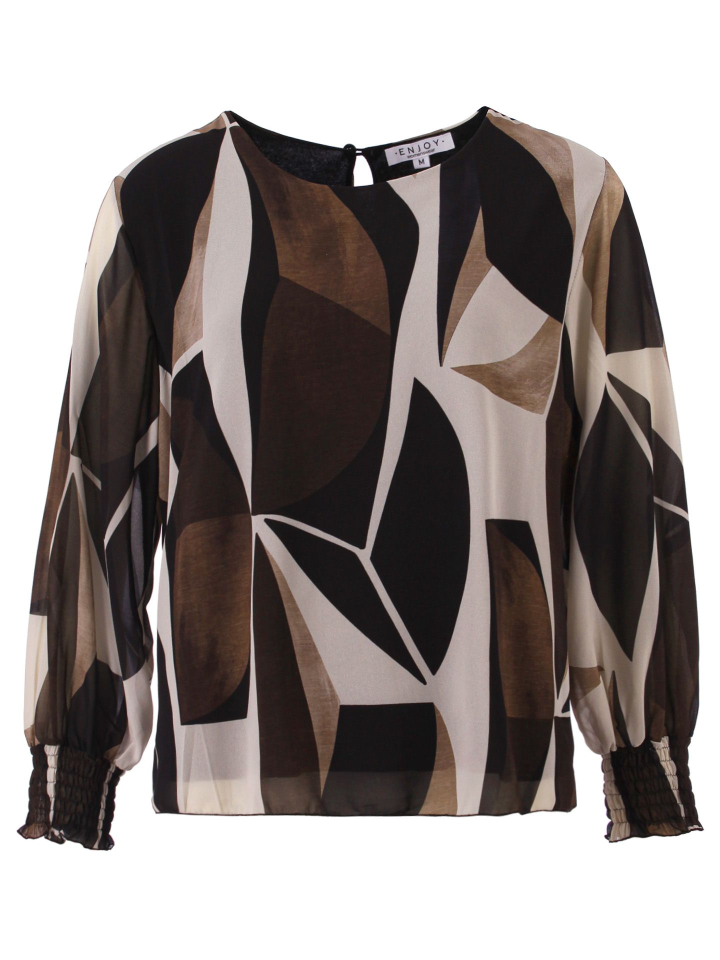 Enjoy Womenswear Blouse Faith Taupe 00082675-5500