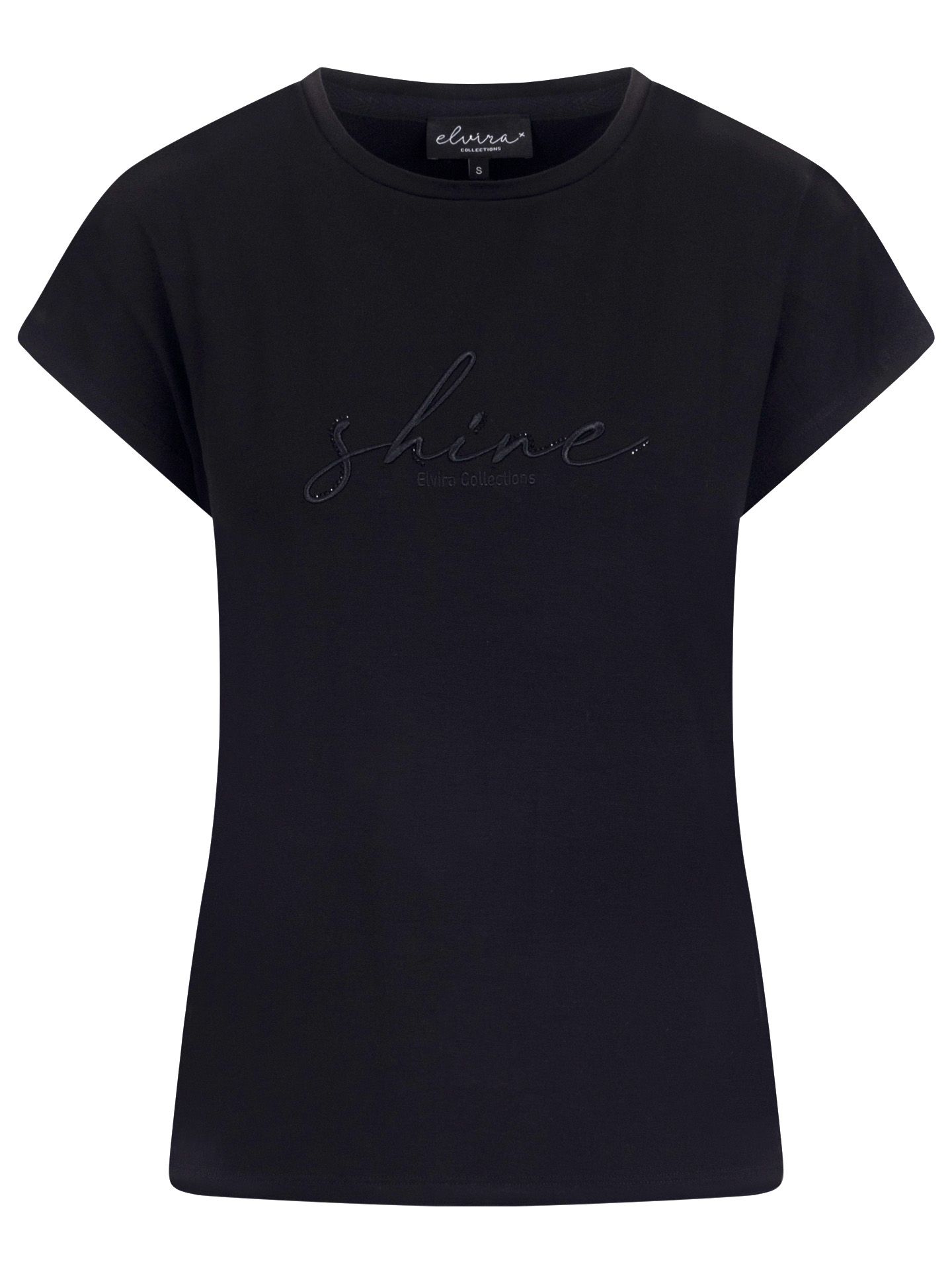 Elvira Collections T-shirt Shine Zwart 00082821-7500