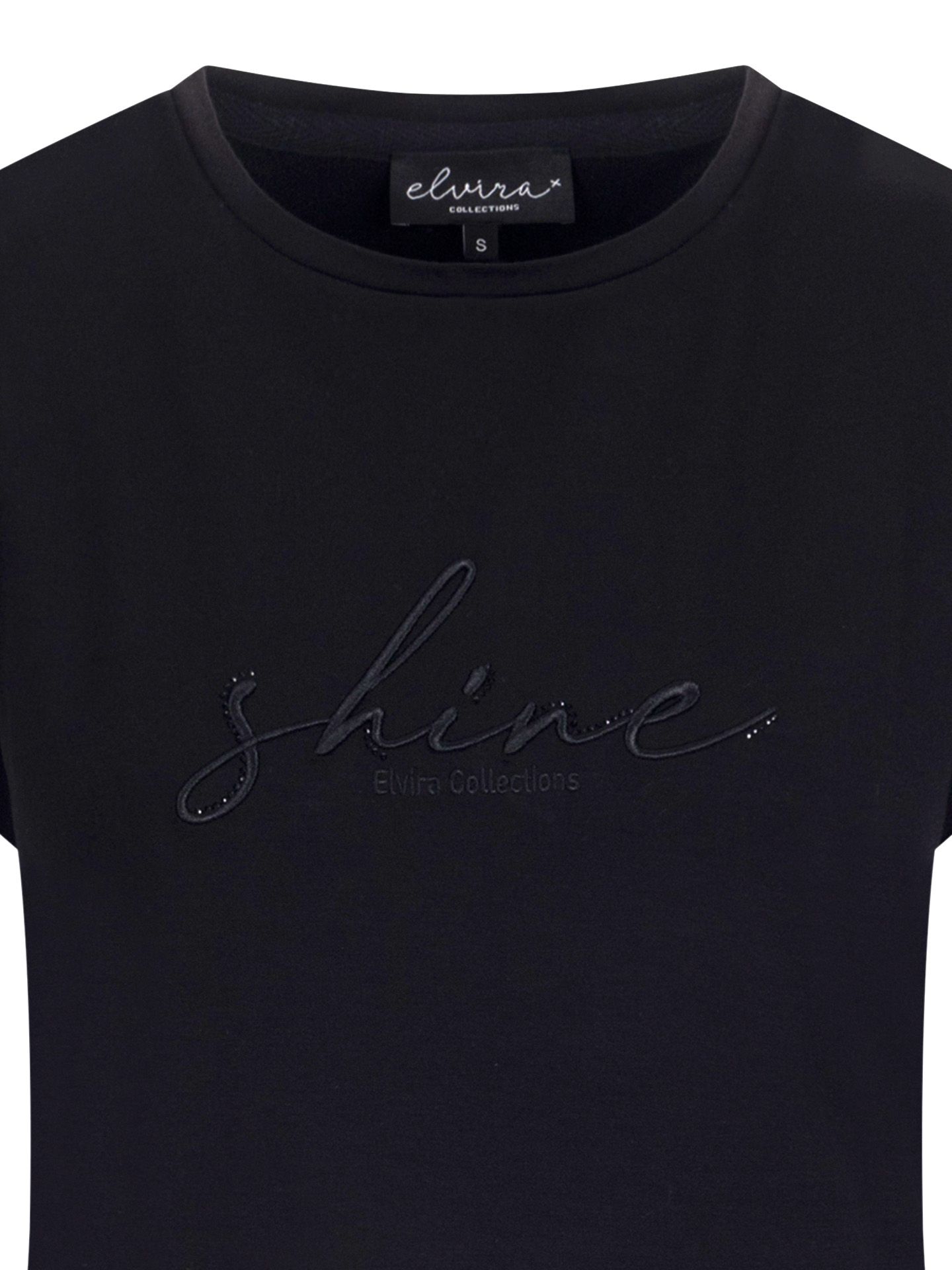Elvira Collections T-shirt Shine Zwart 00082821-7500