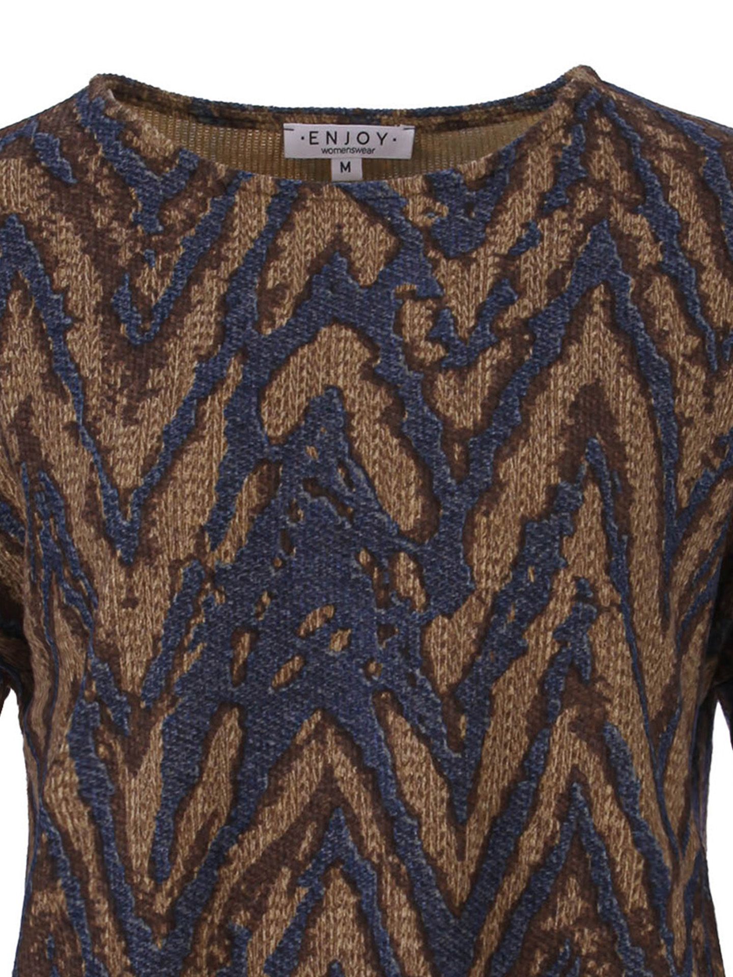 Enjoy Womenswear Shirt Caro Blauw 00082851-1350