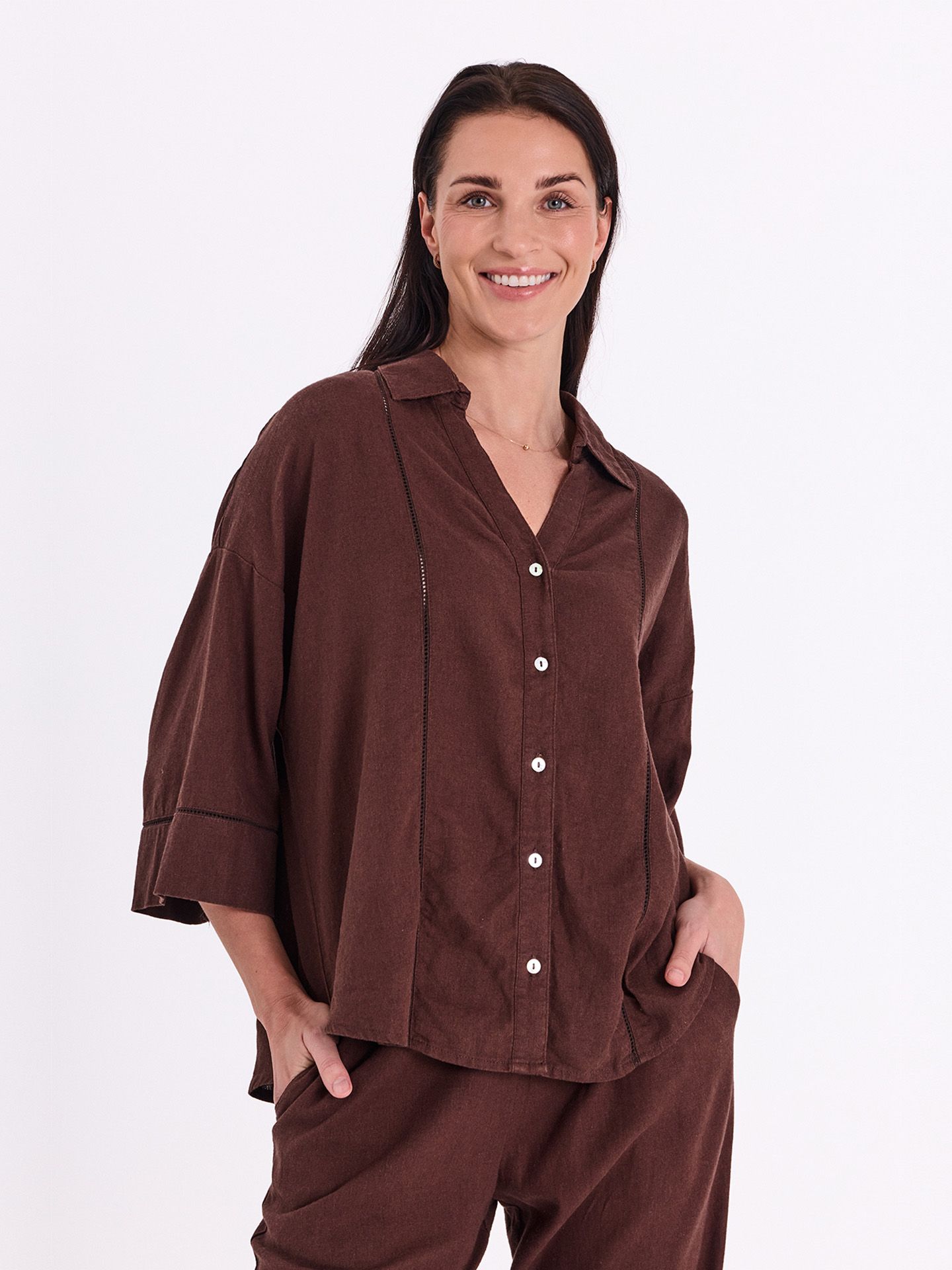 Freequent Blouse Laluna Bruin 00082858-5800