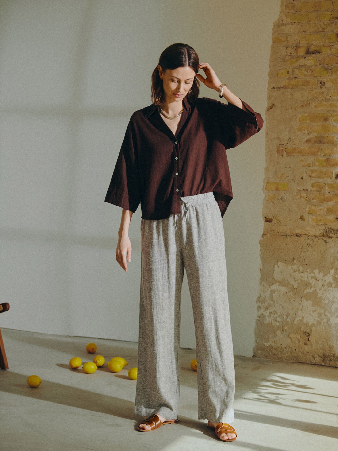 Freequent Blouse Lava Bruin 00082860-5800