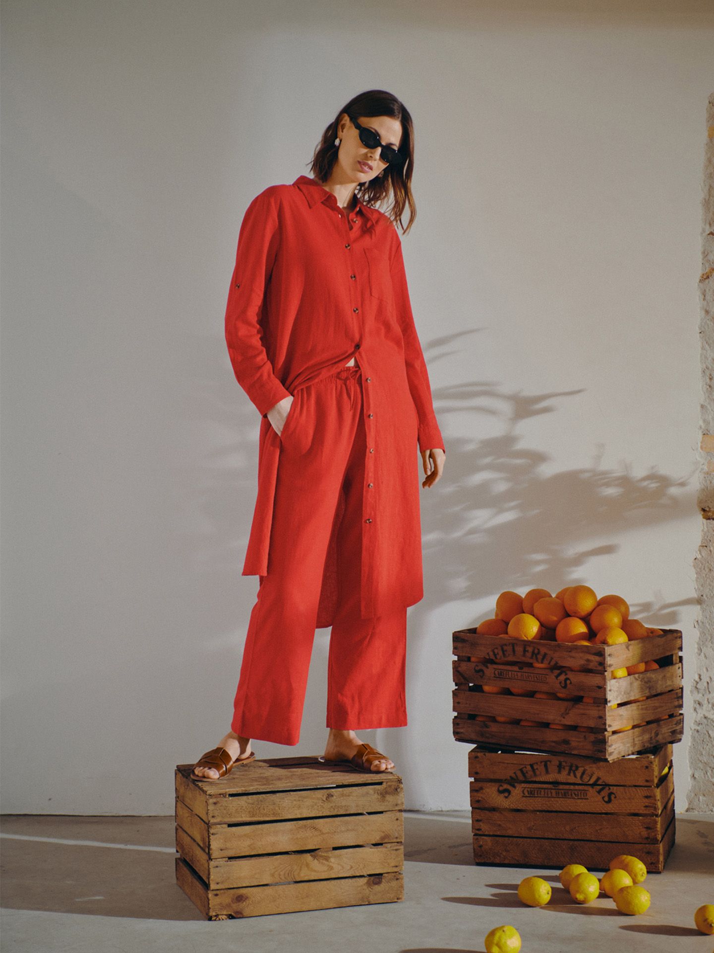 Freequent Jurk Lava Rood 00082871-4800