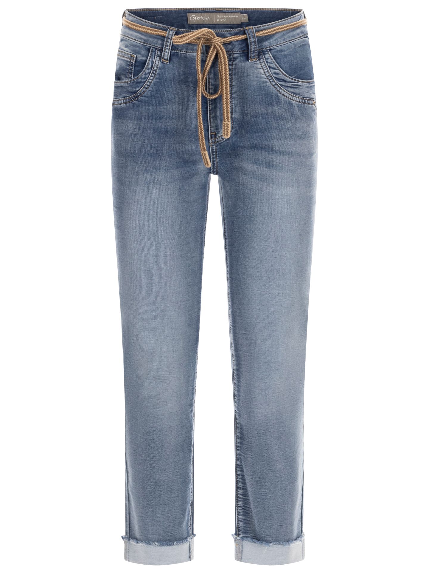 Geisha Slim Fit Jeans Helen 7/8 Blauw 00082889-800