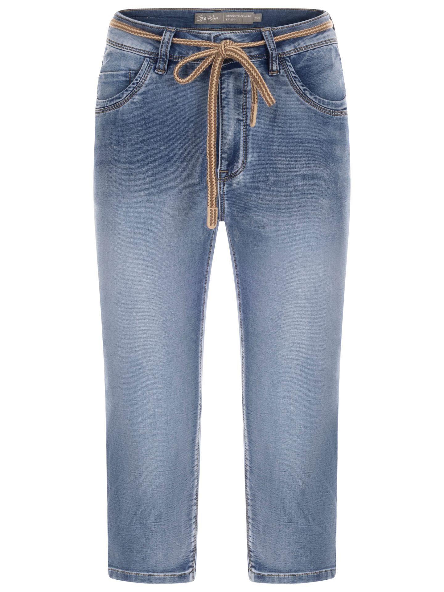 Geisha Slim Fit Jeans Emma 3/4 Blauw 00082891-800