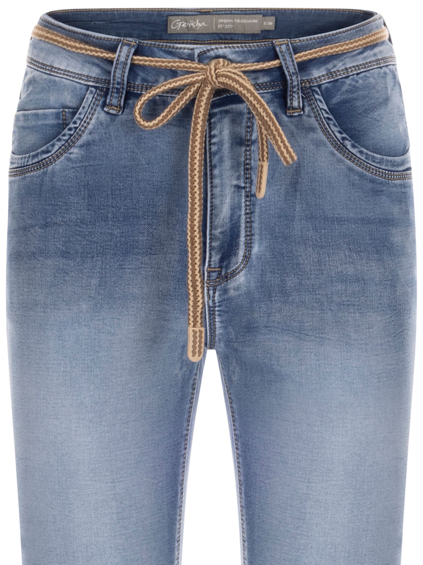 Geisha Slim Fit Jeans Emma 3/4 Blauw 00082891-800