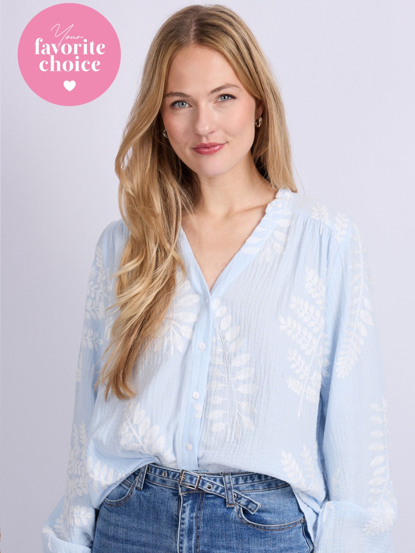 C&S The Label Blouse Lize Blauw 00083002-1600