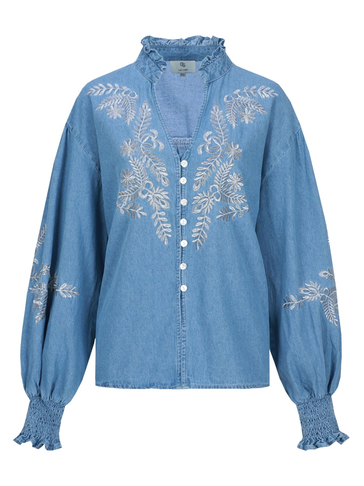 C&S The Label Blouse Liora Blauw 00083004-500