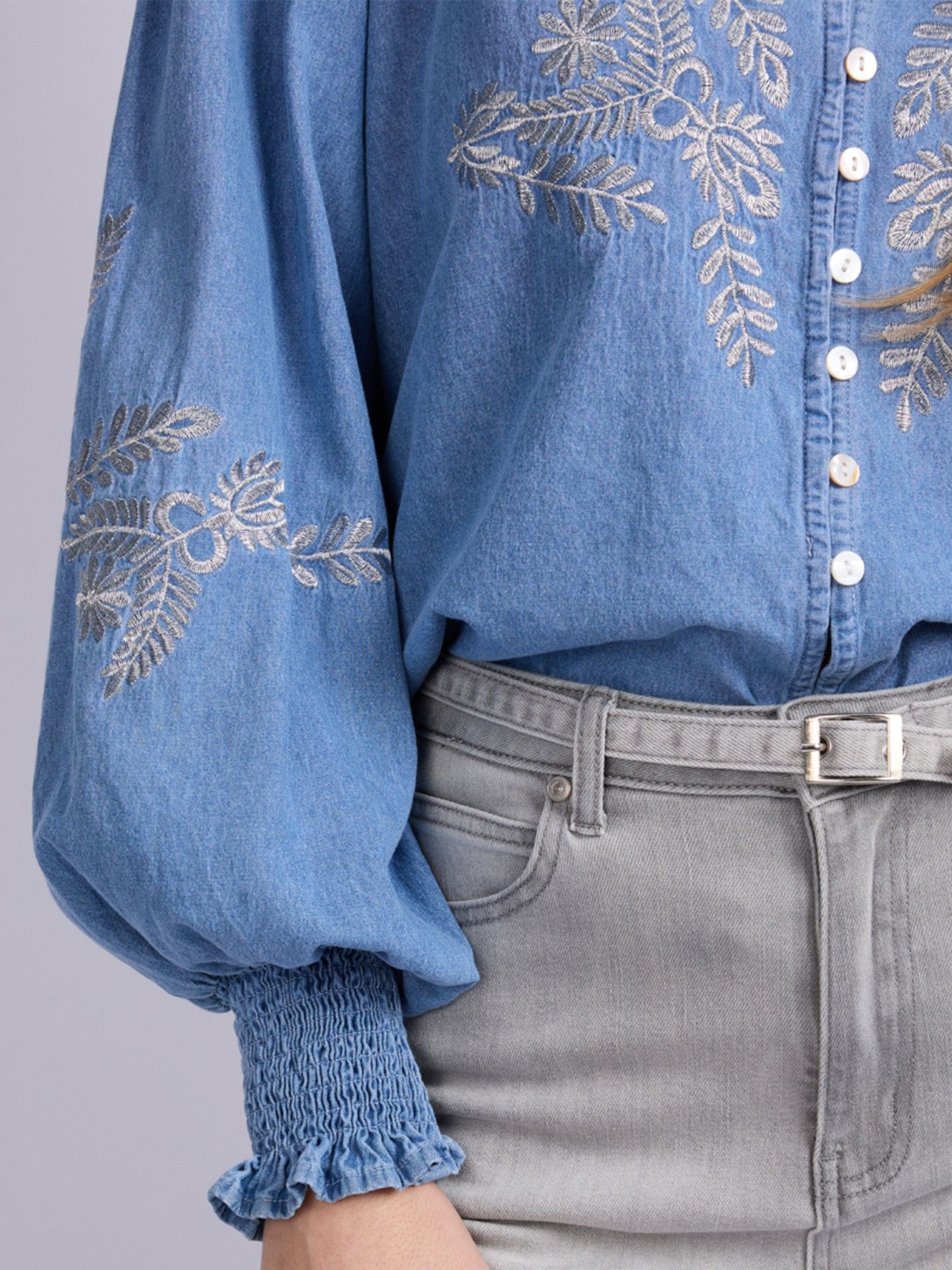 C&S The Label Blouse Liora Blauw 00083004-500