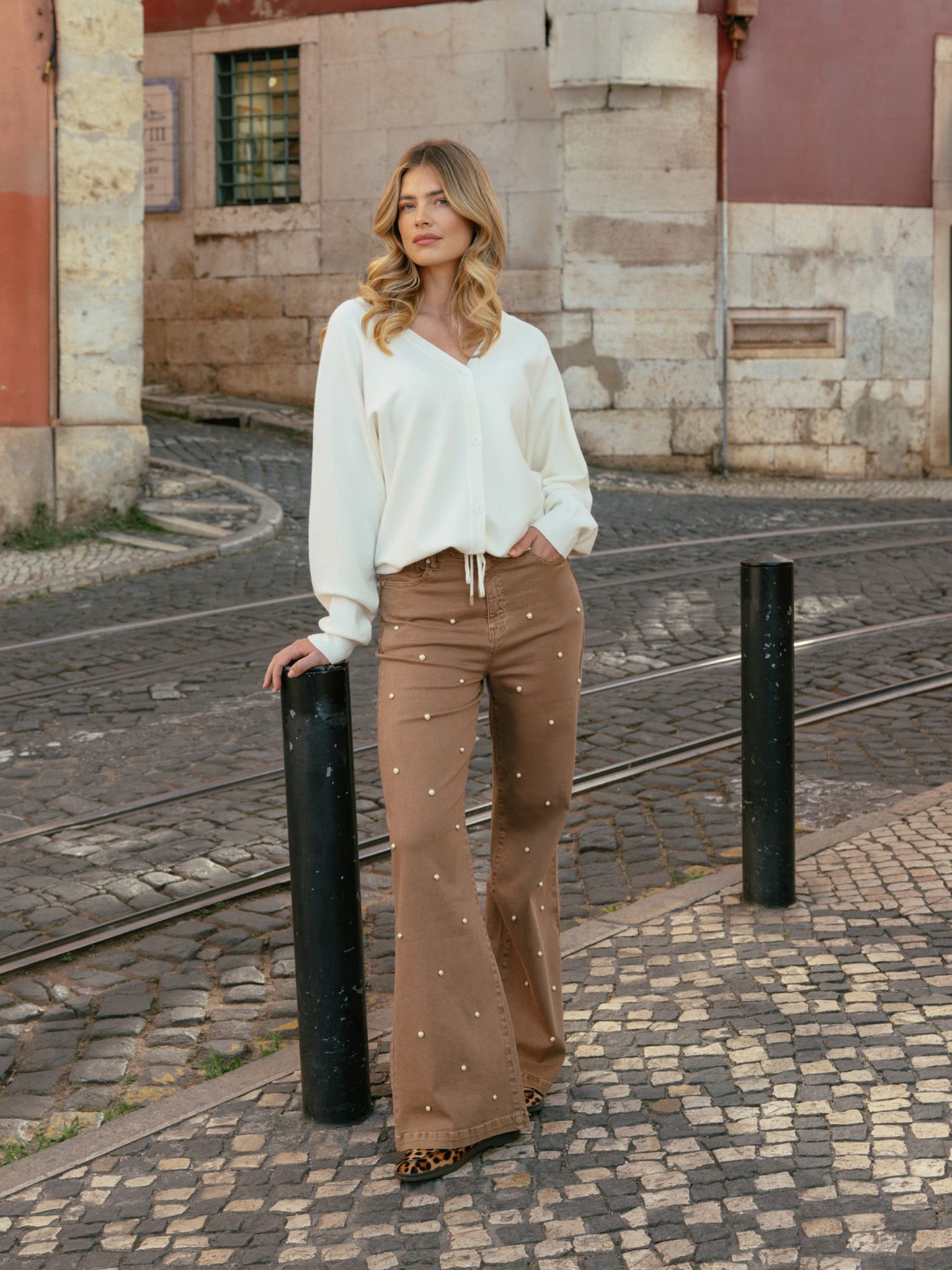 C&S The Label Straight Jeans Parisa Camel 00083009-5300